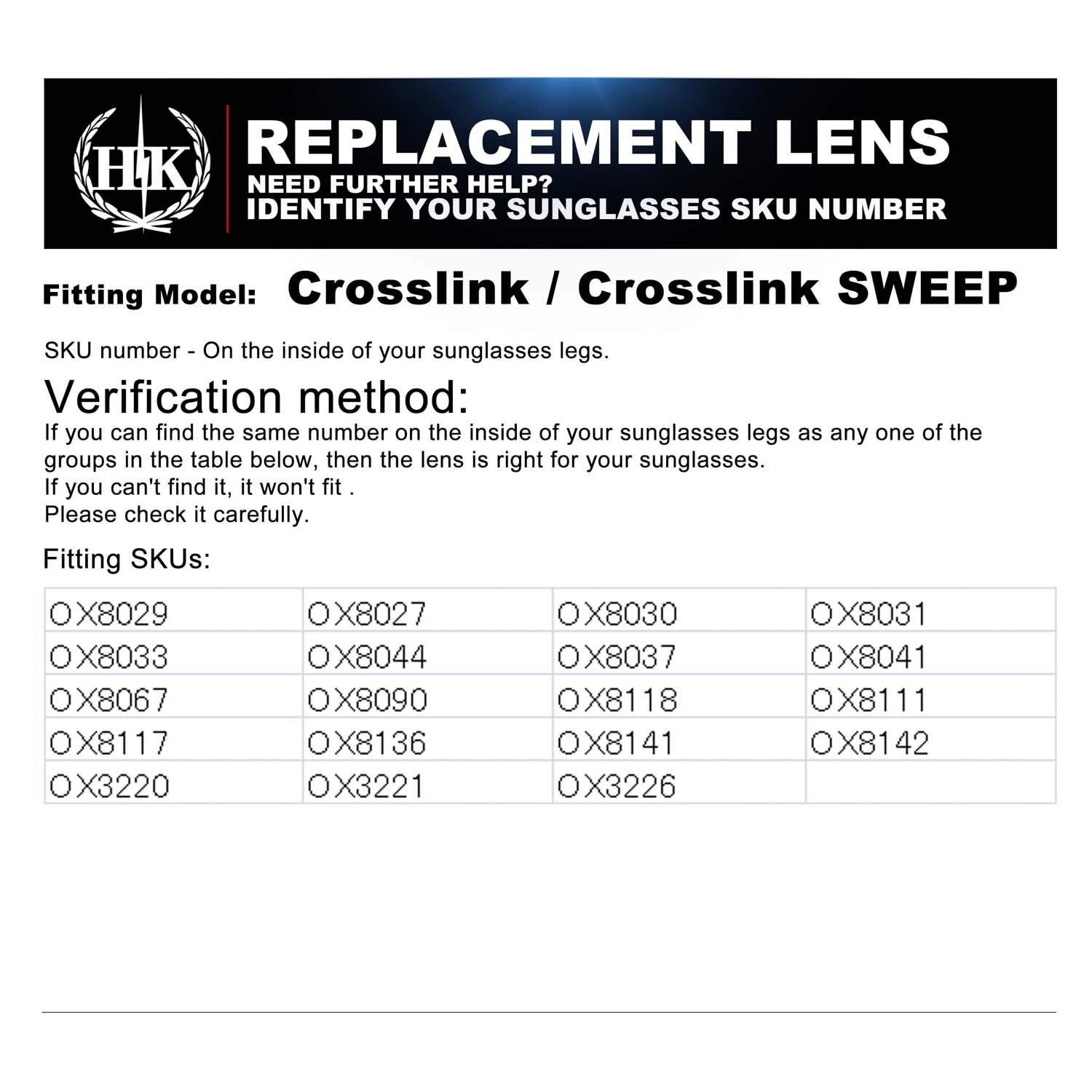 Oakley Crosslink Glasses Frame Replacement Temples - Durable Eyeglass Arms for Sports & Outdoor Activities