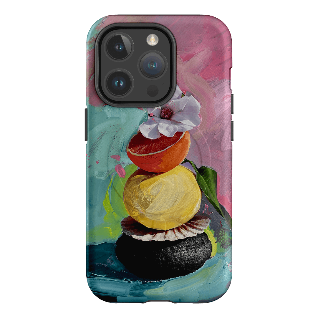 Pink Marble Phone Case for iPhone 15 Pro Max - Shockproof Protective Cover with Non-Slip Grip - Perfect for Everyday Use, Gym & Outdoor Activities