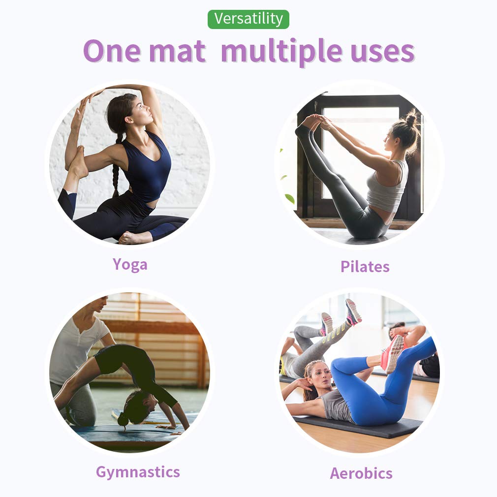 Premium 2-Inch Thick PU Leather Yoga Mat - Non-Slip Exercise Mat for Gymnastics, Pilates & Home Workouts with Carrying Handles | Ideal for Yoga Studios, Gym Training & Floor Exercises