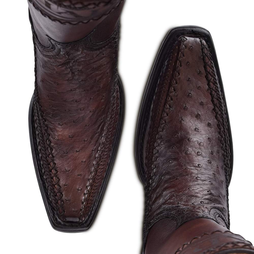 Cuadra Men's Western Boots - Genuine Ostrich & Bovine Leather Cowboy Boots Size 7.5 (1B1AA1) - Perfect for Rodeo, Country Music Festivals & Western Fashion