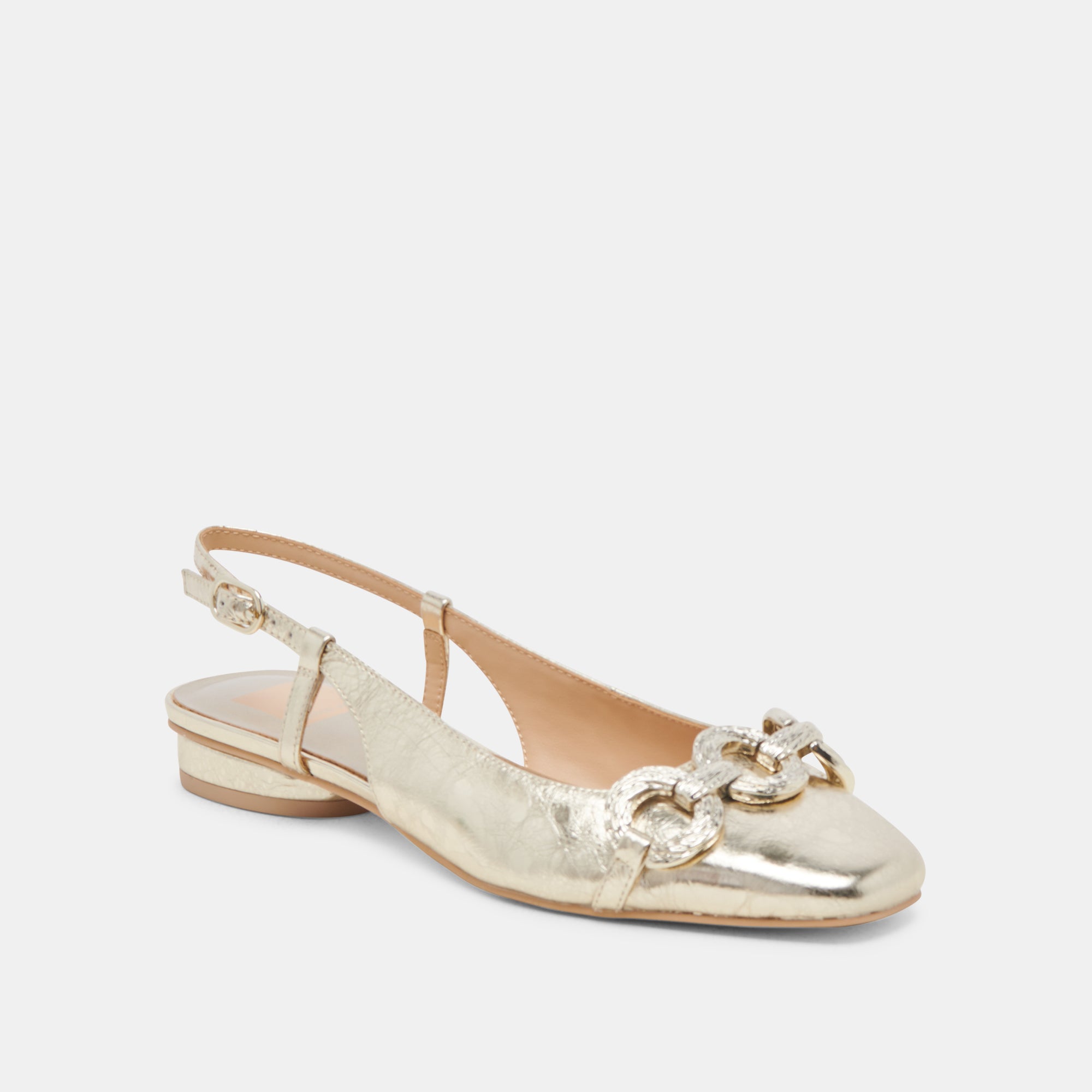 RAMANO FLATS PLATINUM DISTRESSED LEATHER - Women's Comfortable Slip-On Shoes for Casual Wear & Everyday Use
