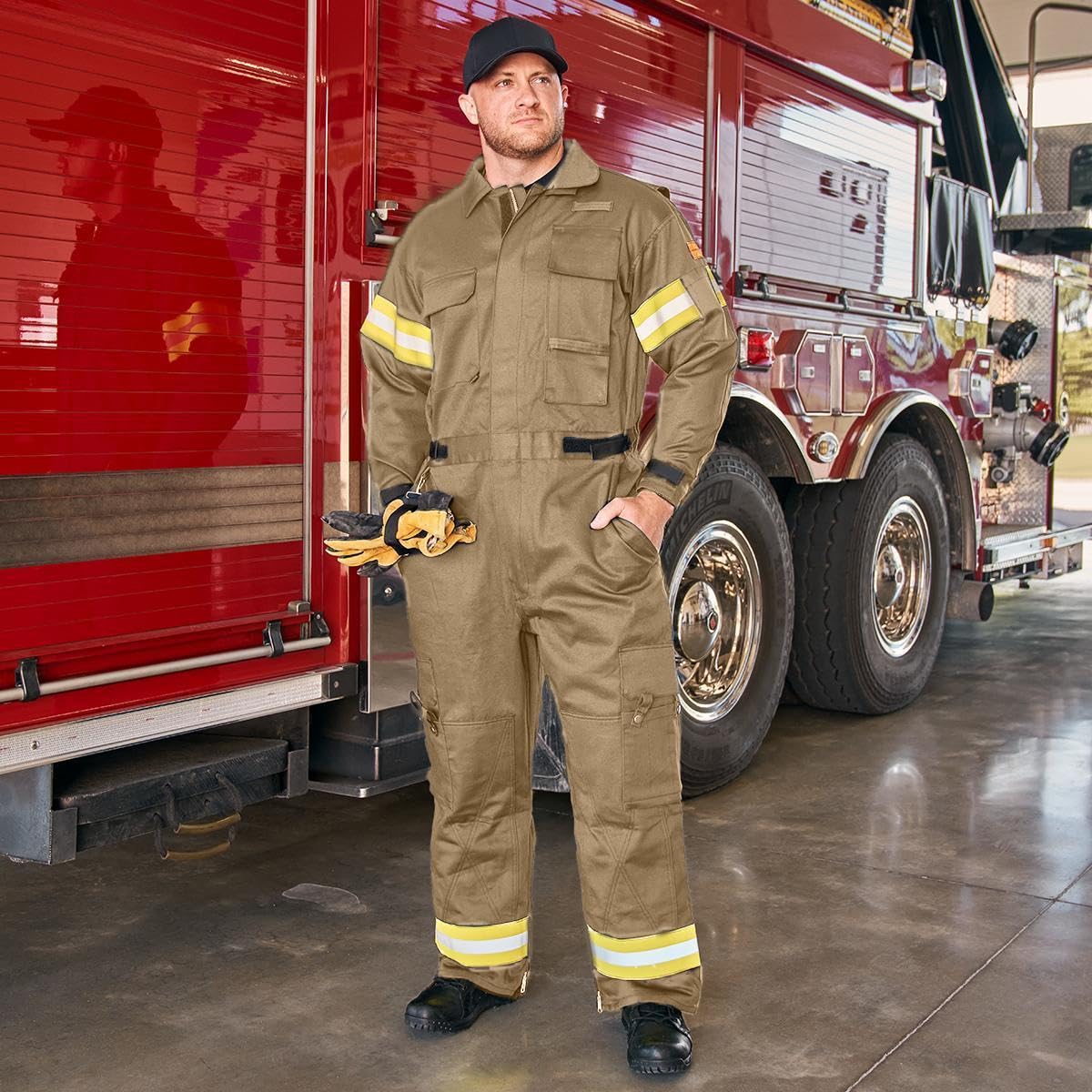 Propper Men's Extrication Suit - Firefighter Rescue Jumpsuit with Durable Fabric & Safety Features for Emergency Response & Tactical Operations