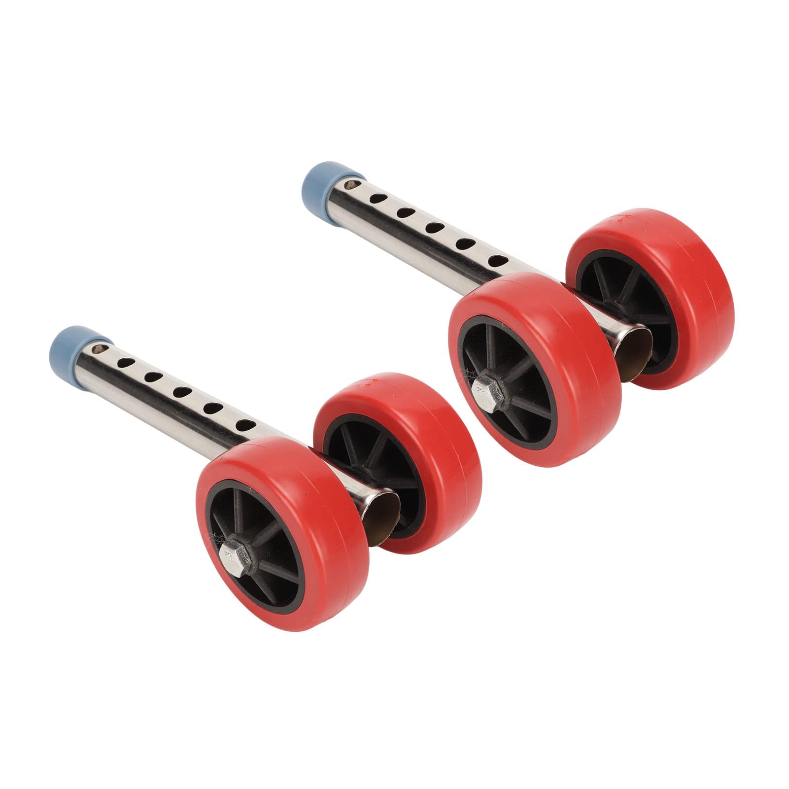Heavy Duty Universal Walker Wheels Replacement Kit - Stainless Steel 6-Level Height Adjustable for Seniors & Mobility Assistance - Ideal for Indoor & Outdoor Use on Carpet, Tile, and Pavement