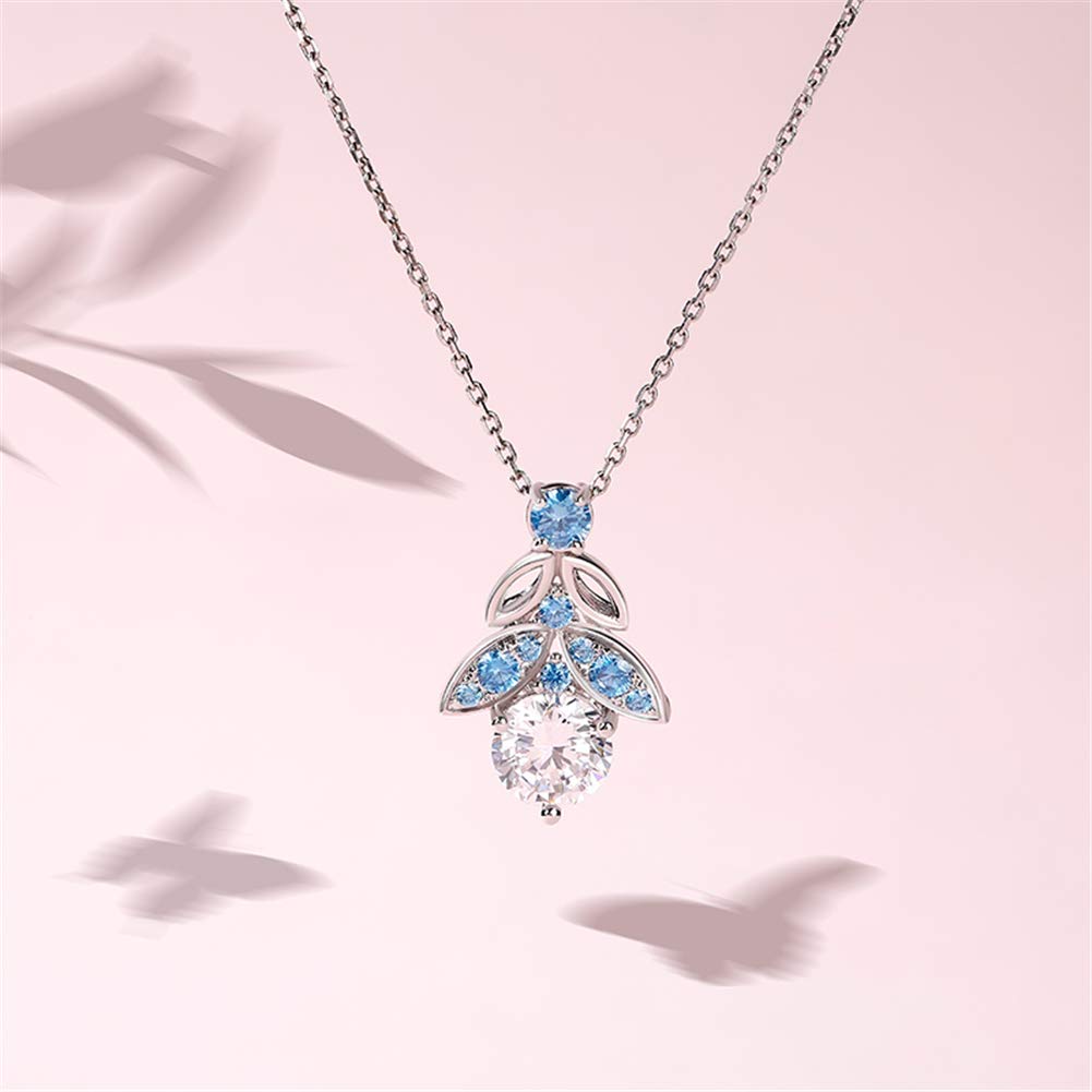 Jeulia Butterfly Round Cut Sterling Silver Necklace for Women - Elegant Valentine's Day, Engagement & Party Jewelry Gift Set with Jewelry Box - Perfect for Anniversaries, Romantic Dates & Special Occasions