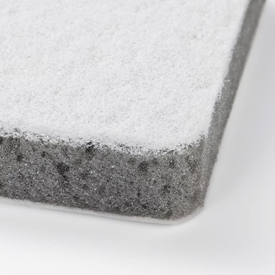 IKEA SVAMPIG Dish Sponge, Grey-White - Pack of 2 | Durable & Absorbent for Kitchen Cleaning, Dishwashing & Household Chores
