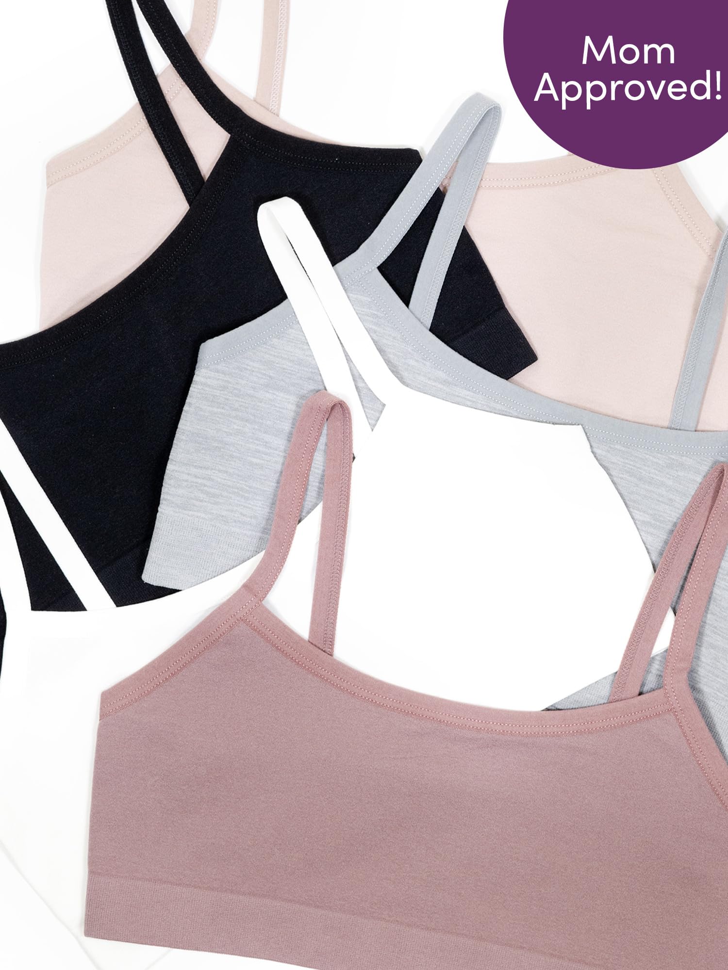 Fruit of the Loom Big Girls Training Bra Value Pack - Soft Cotton & Seamless Comfort for Growing Girls - Perfect for School, Sports & Everyday Wear