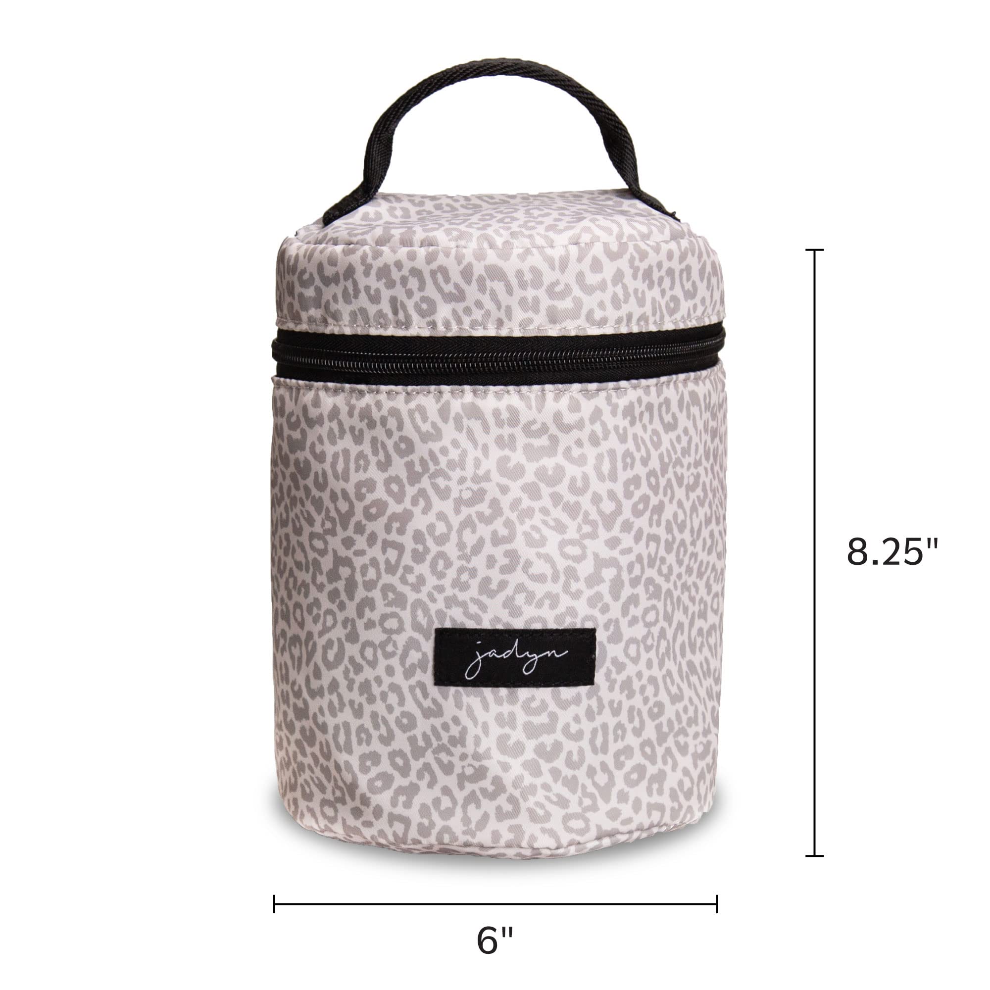 Jadyn Waterproof Cosmetic Makeup Bag for Women - Travel Toiletry Pouch with Zipper for Cosmetics, Brushes & Accessories - Desert Leopard Print Design - Perfect for Gym, Vacation & Daily Organization