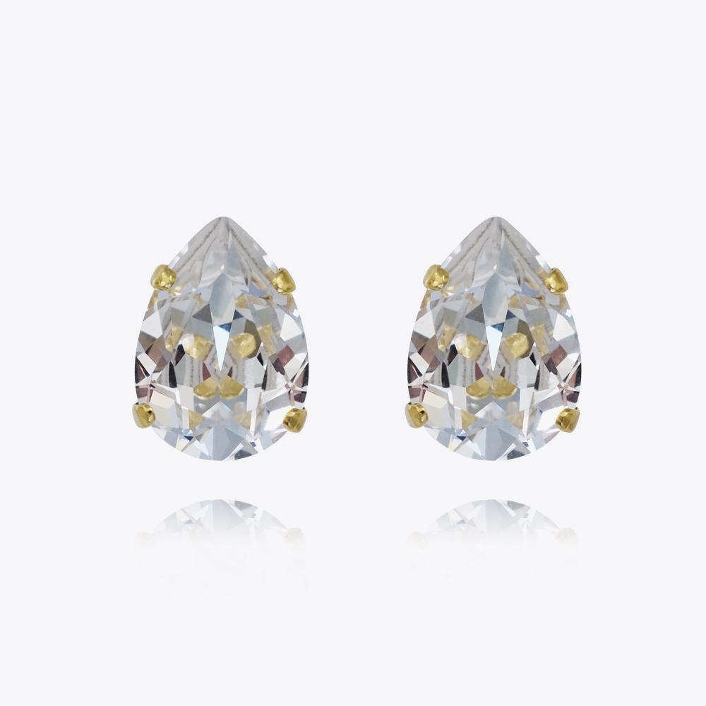 Mini Drop Stud Earrings with Sparkling Crystals - Elegant Dainty Jewelry for Women, Girls - Perfect for Parties, Weddings, Date Nights & Everyday Wear