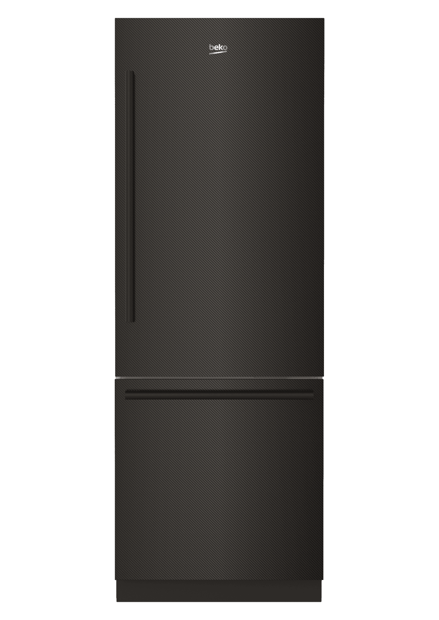 Beko BBBF3019IMW 30 Inch Built-In Bottom Freezer Refrigerator with Auto Ice Maker & Water Dispenser - Carbon Fiber Design for Modern Kitchens