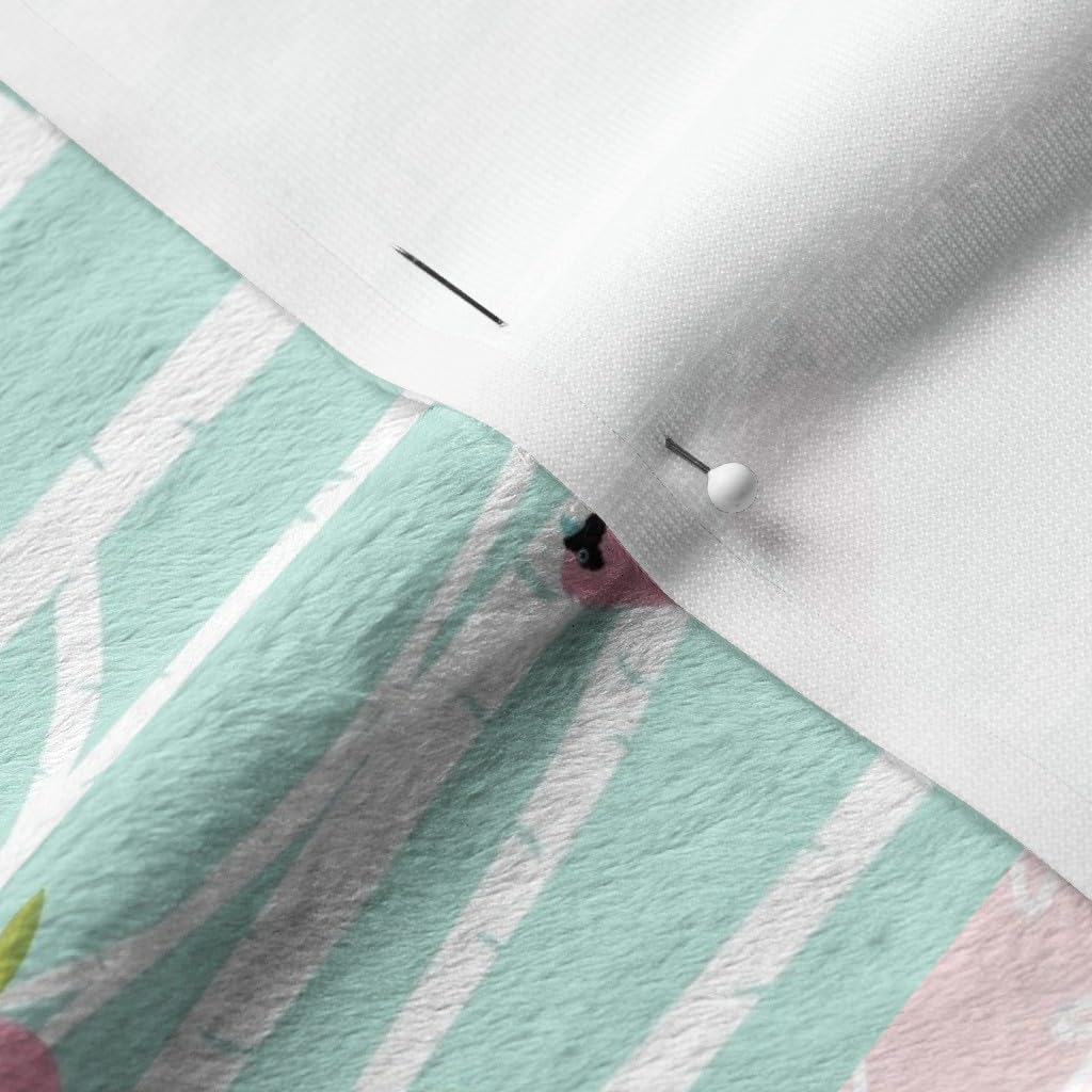 Woodland Animals Deer Fox Printed Minky Fabric by The Yard - Soft Cheater Quilt Nursery Fabric for Baby Blankets, Quilt Backing & Sewing Projects - Perfect for DIY Nursery Decor, Plush Toys & Cozy Home Textiles