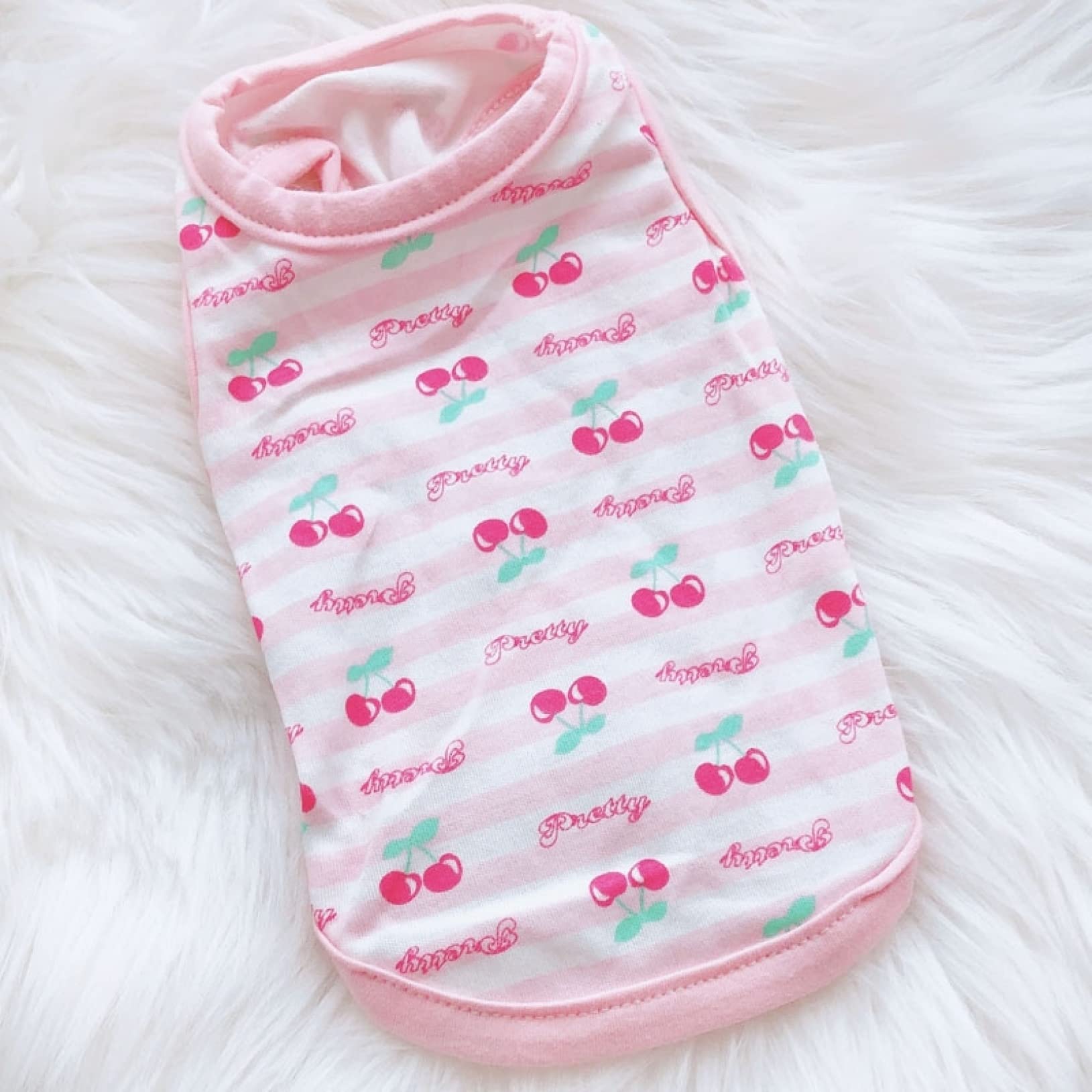 Breathable Summer Sleeveless Dog Shirt - Cute Fruit Print Pet Tank Top for Small Dogs | Comfortable & Lightweight Vest for Outdoor Walks & Playtime