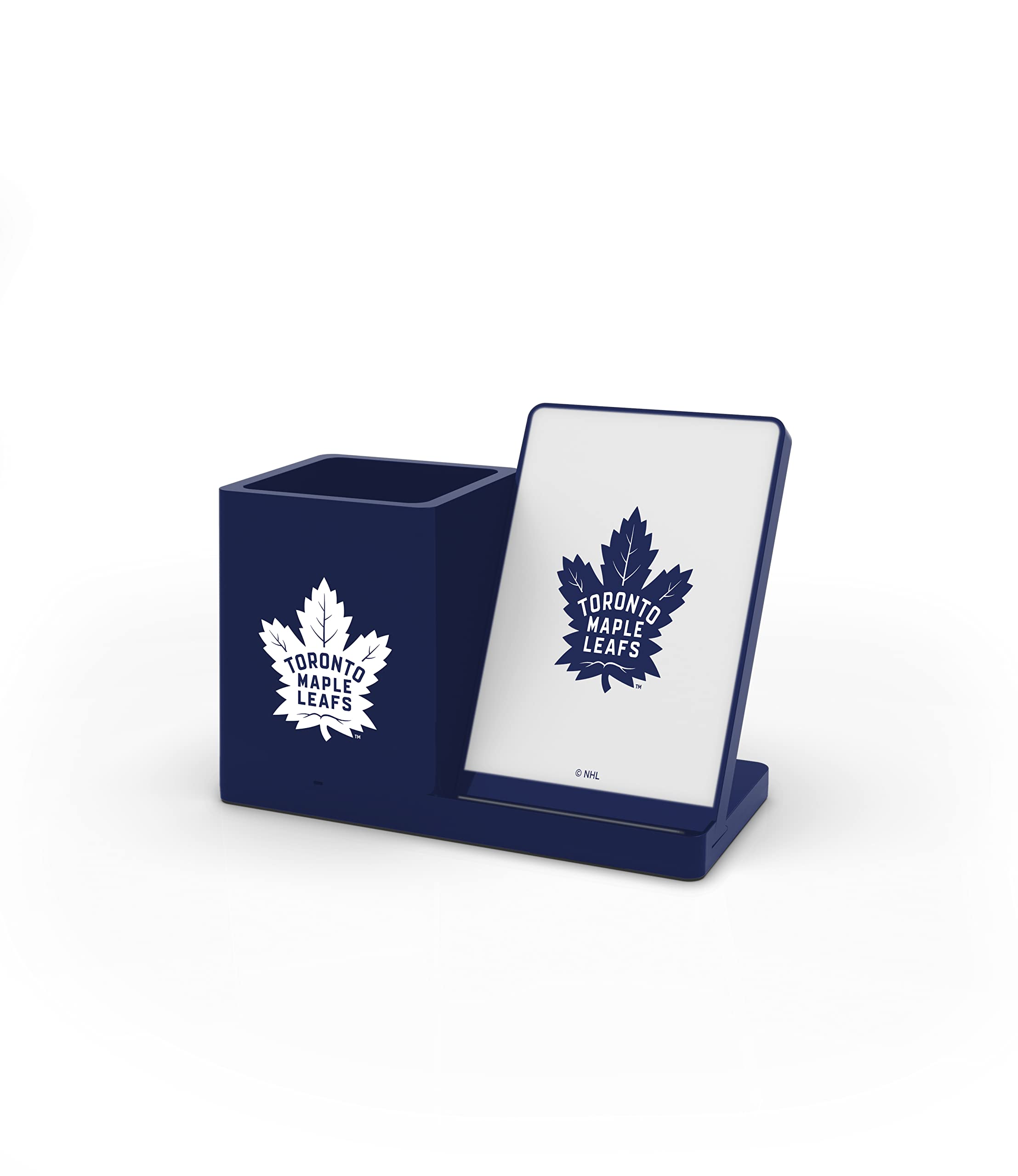 SOAR NHL Wireless Charger & Desktop Organizer - Toronto Maple Leafs Team Design | Fast Qi-Certified Charging Station with Phone Stand | Perfect for Office Desk, Nightstand & Gaming Setup