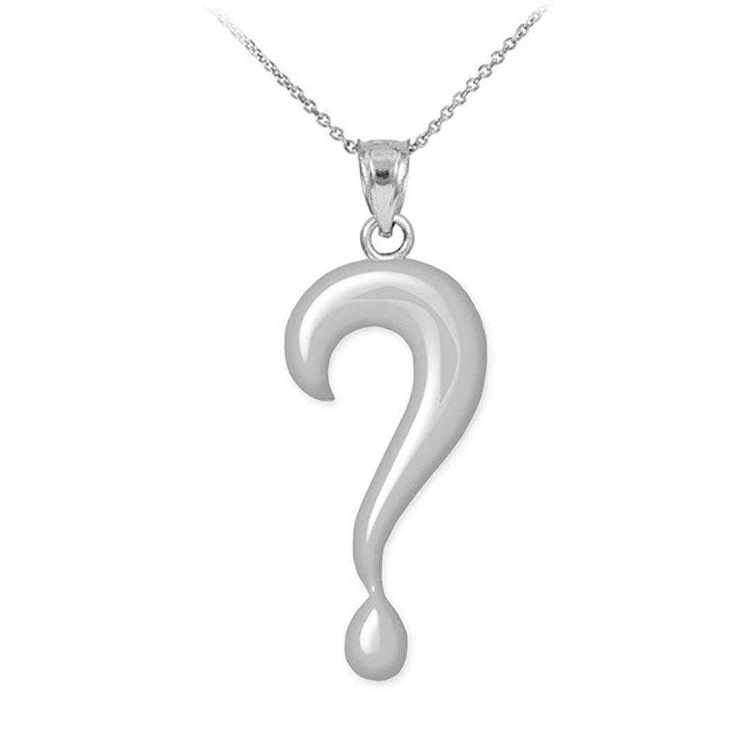 925 Sterling Silver Charm Question Mark Pendant Necklace - Dainty Jewelry for Women, Gift for Her - Perfect for Everyday Wear, Special Occasions & Unique Fashion Statements
