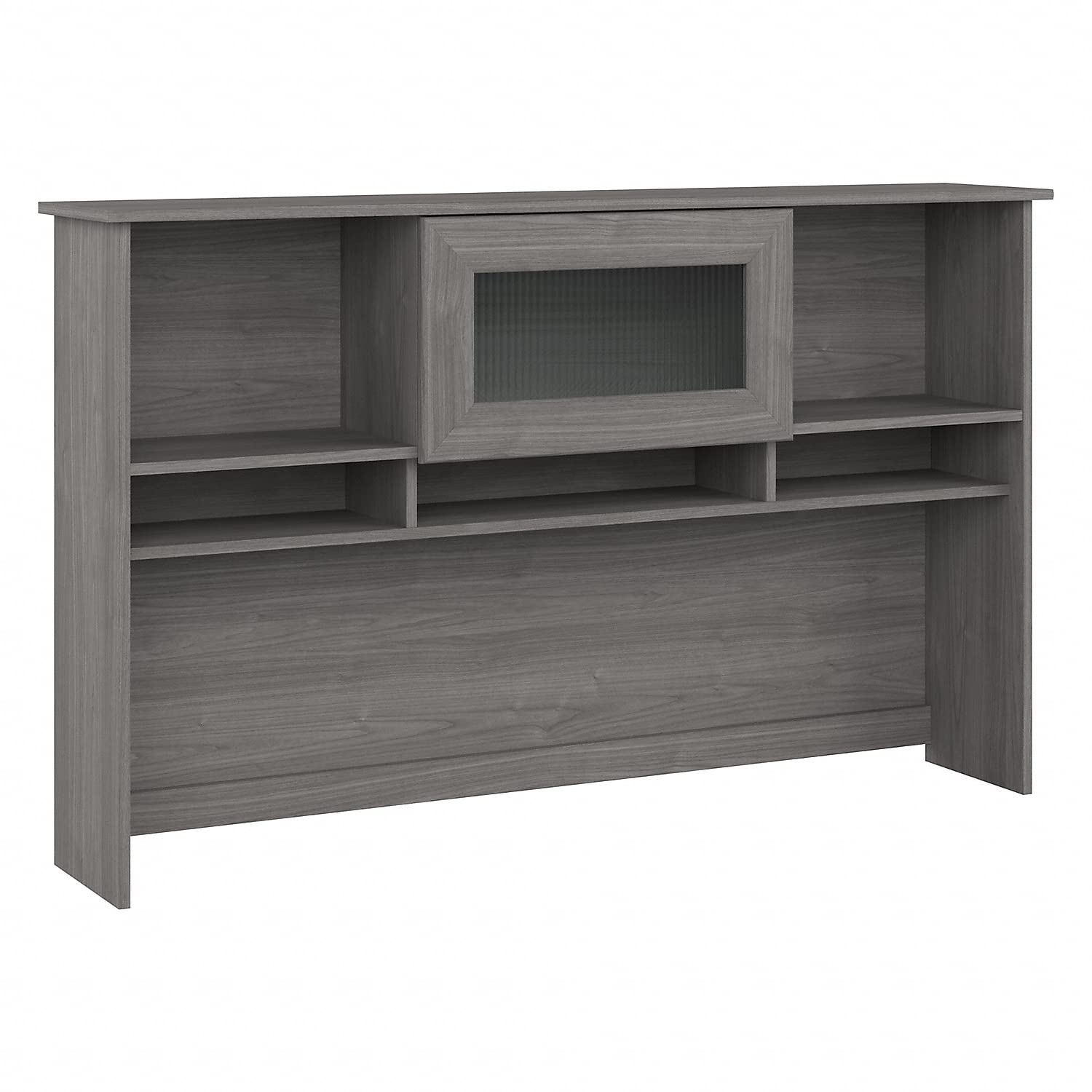 Bush Furniture Cabot 60W Hutch in Modern Gray - Stylish Home Office Desk with Storage Shelf, Perfect for Small Spaces & Work from Home Setup
