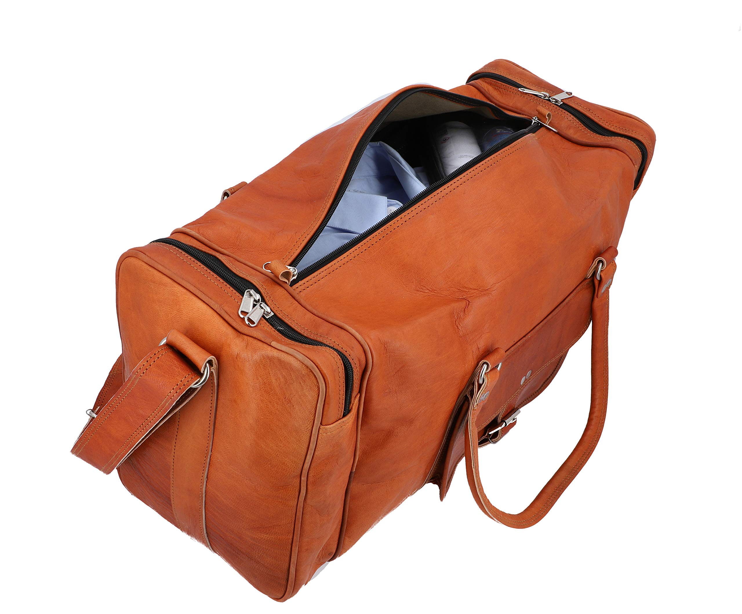 Premium Genuine Leather Weekender Travel Bag - Harvey Board Bag for Sports & Business Trips, Durable Brown Leather Carry-On for Men & Women | Perfect for Weekend Getaways, Gym, Work & Air Travel