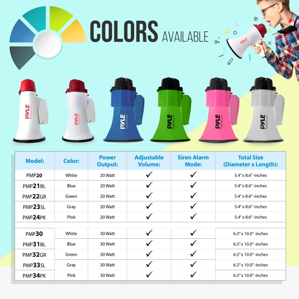 Portable Megaphone Speaker with 50W Loud Sound - Perfect for Outdoor Events, Sports Games, and Emergency Announcements