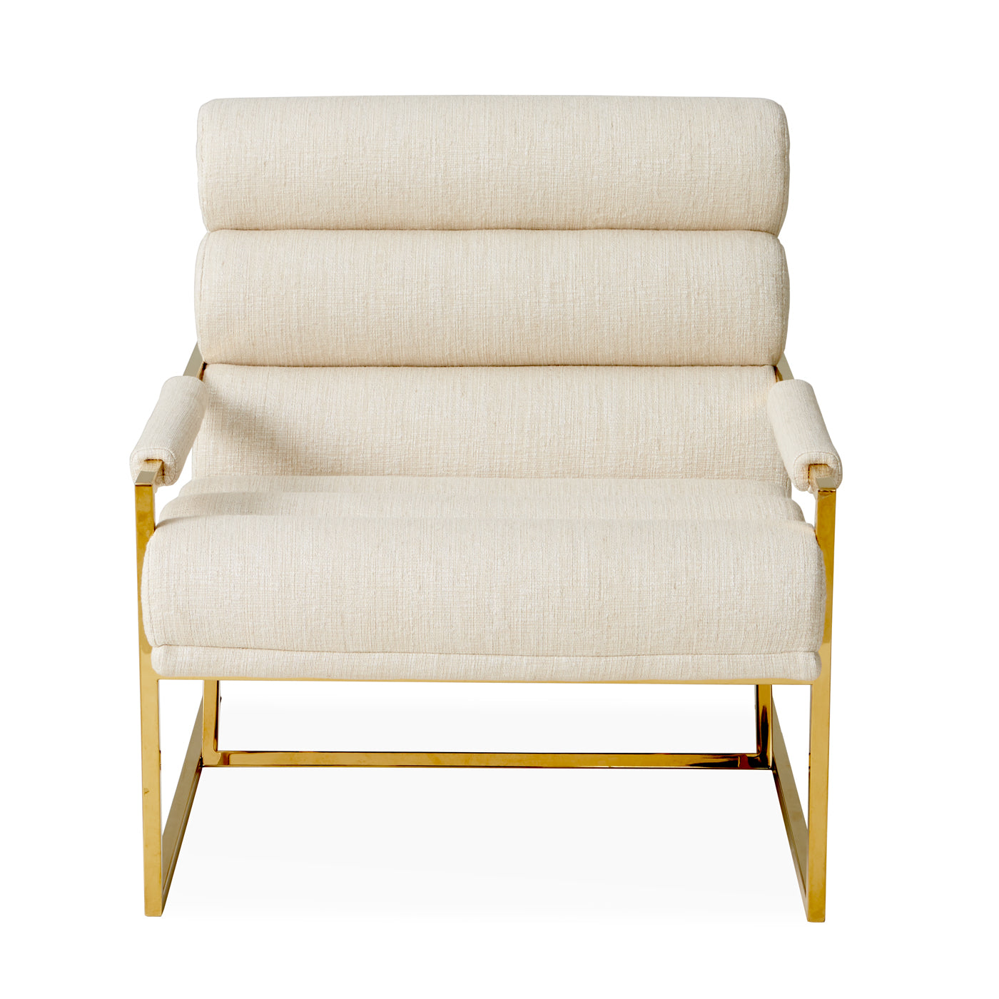 Channeled Goldfinger Lounge Chair - Modern Accent Chair for Living Room, Bedroom & Office - Comfortable Mid-Century Style Seating for Relaxing & Decor