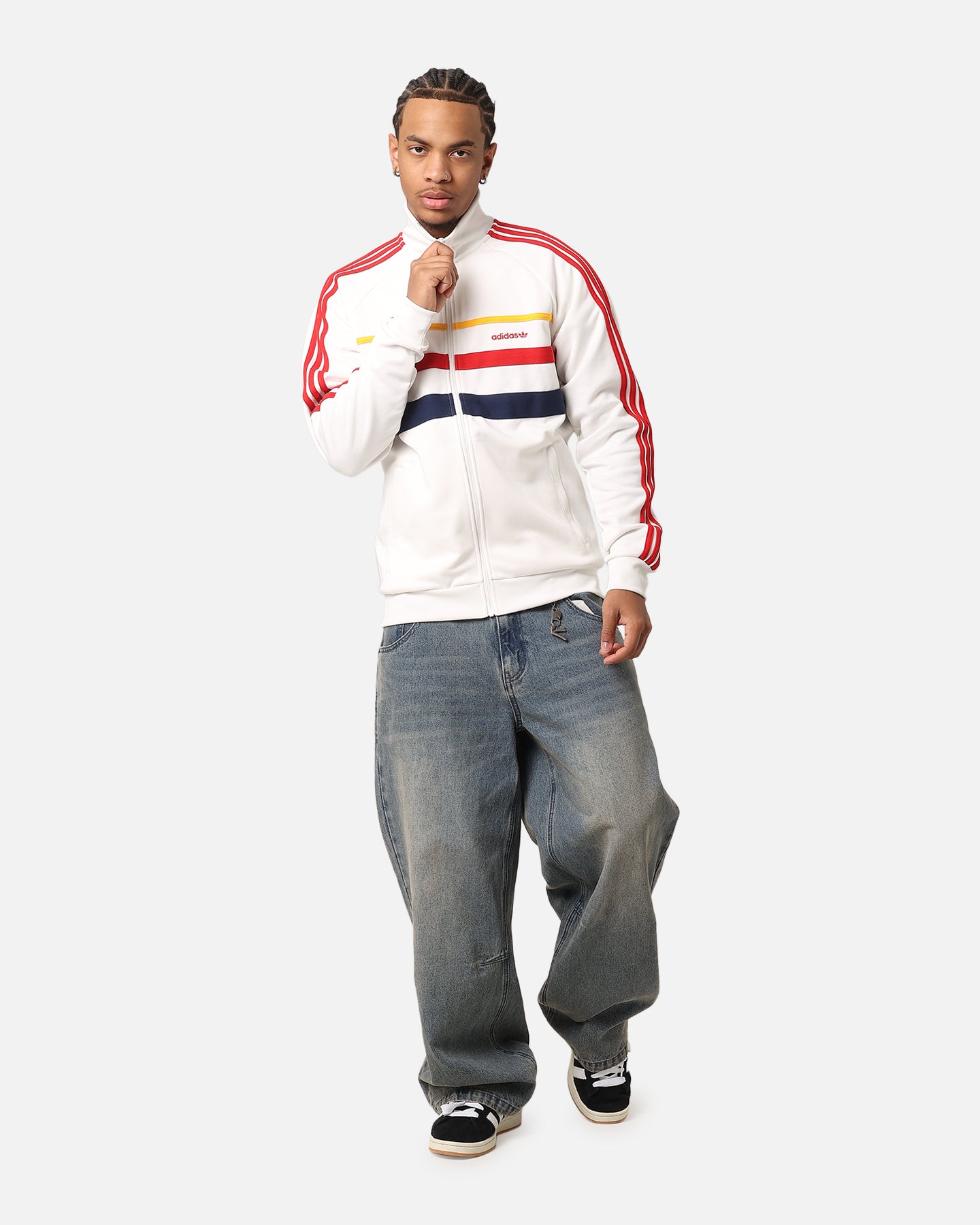 Adidas First Track Jacket for Men & Women - Lightweight Running Jacket with Hood, Cloud White - Perfect for Jogging, Gym & Outdoor Activities