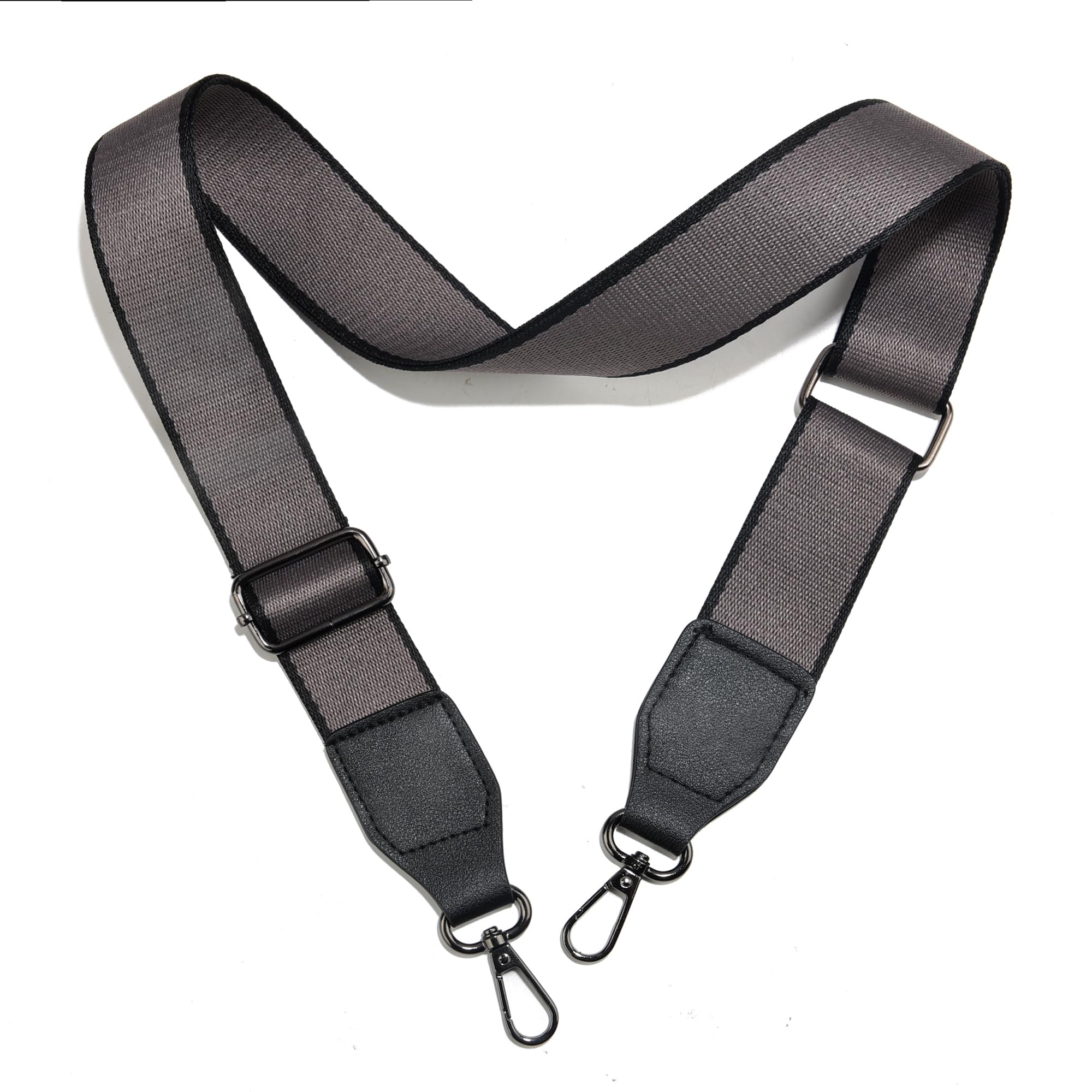 Adjustable Wide Leather Purse Strap Replacement - Gun-Black Hardware - Compatible with Handbags & Shoulder Bags | Perfect for Daily Use, Shopping & Travel Accessories