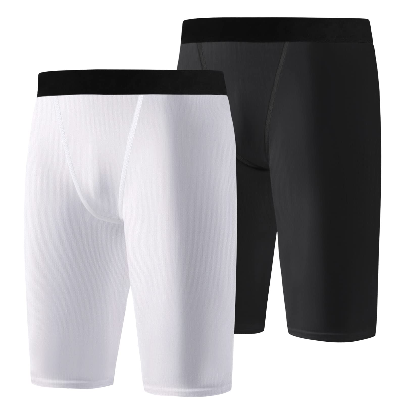 Valcatch 2 Pack Boys Compression Shorts - Youth Athletic Underwear for Basketball, Running, Baseball - Moisture Wicking Sport Base Layer for Active Kids (Perfect for Training & Gym Workouts)