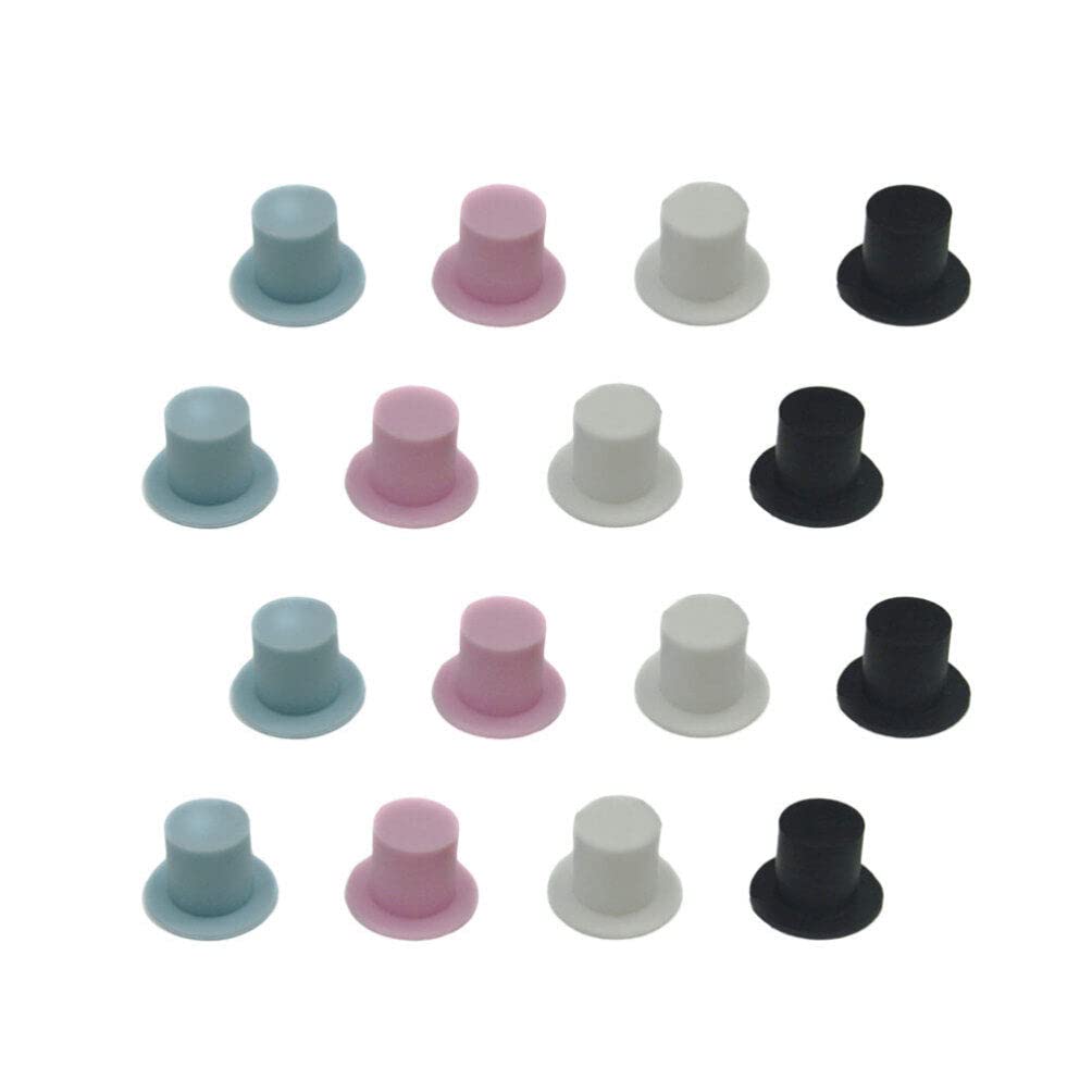 EXCEART 80pcs Mini Plastic Top Hats - Colorful Magician Hats for DIY Crafts, Kids Party Favors & Art Projects - Perfect for Costume Parties, Magic Shows, and School Events