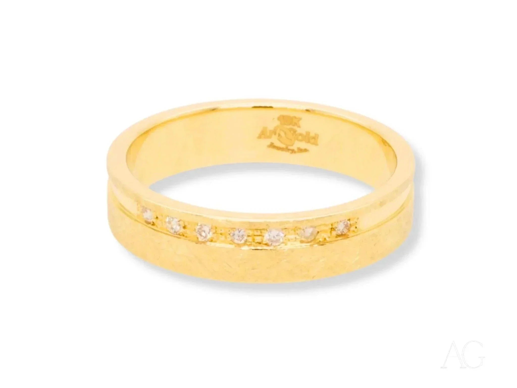 18k Gold Diamond Wedding Band for Women - Elegant & Timeless Bridal Ring - Perfect for Engagement, Anniversary & Special Occasions