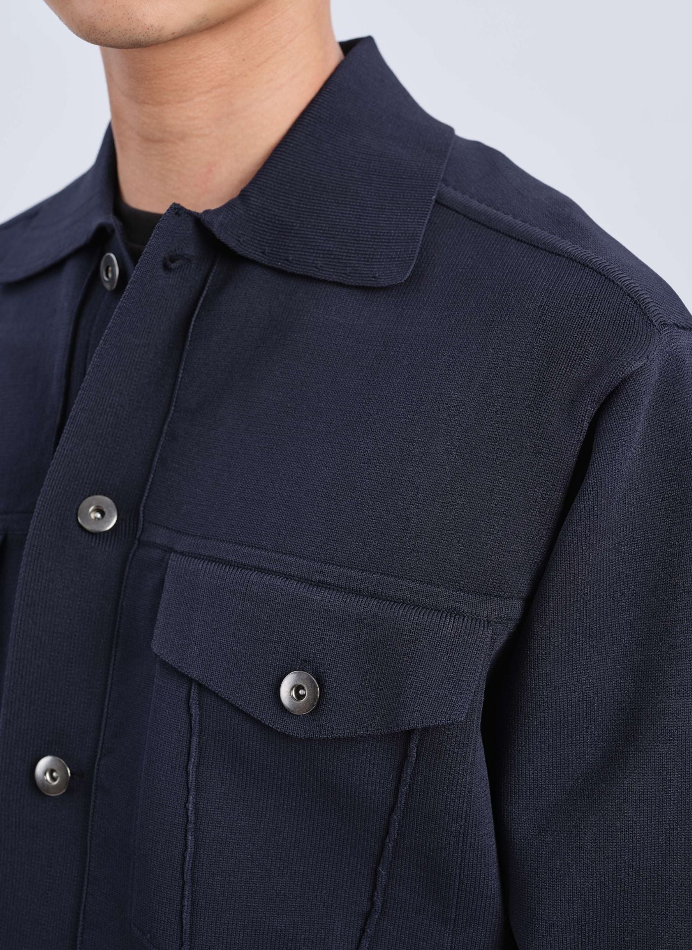 Stylish Polyester Business Knit Trucker Jacket for Men & Women - Perfect for Office Wear, Casual Outfits & Outdoor Activities