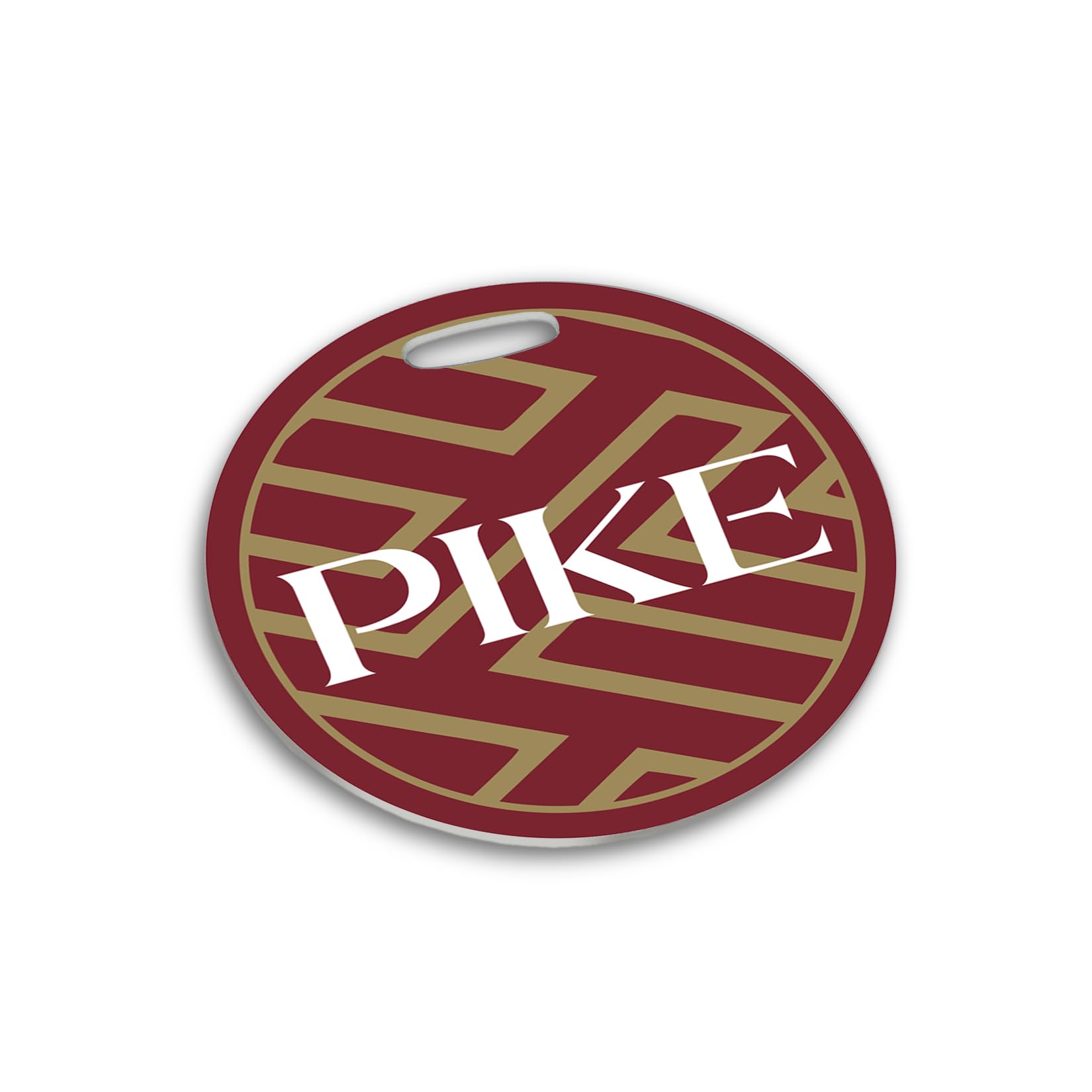 Pi Kappa Alpha Luggage Tag - Durable Round Plastic ID Label for Suitcases & Travel Bags (#32) - Perfect for Fraternity Trips, College Travel & Vacation Identification