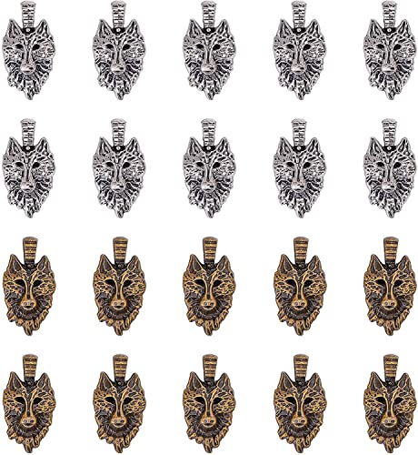 2 Colors Wolf Head - 40pcs