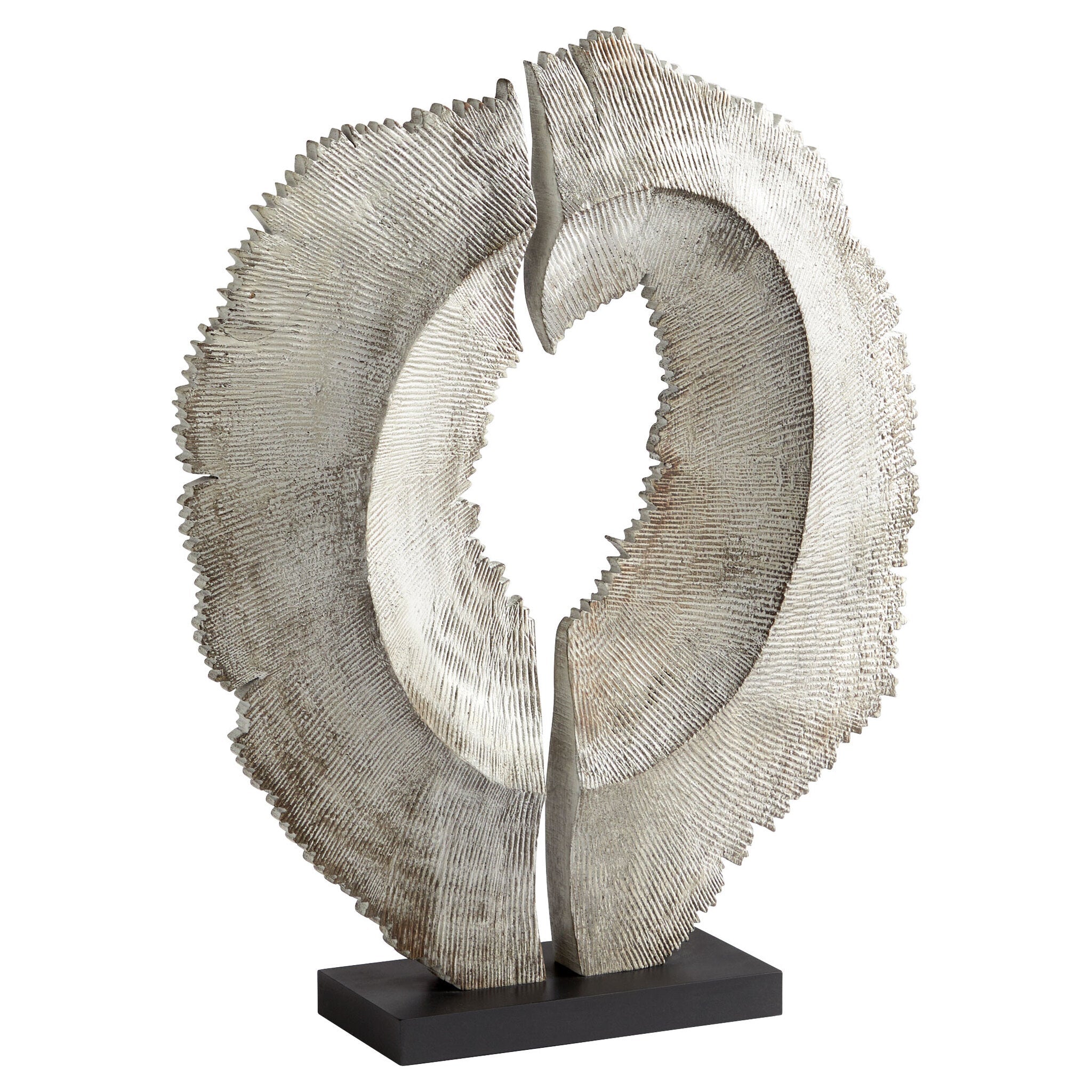 Cyan Design 11339 Bombay Sculpture - Whitewashed Handcrafted Home Decor Statue for Living Room, Bedroom & Office Decor | Elegant Accent Piece for Modern & Traditional Interiors