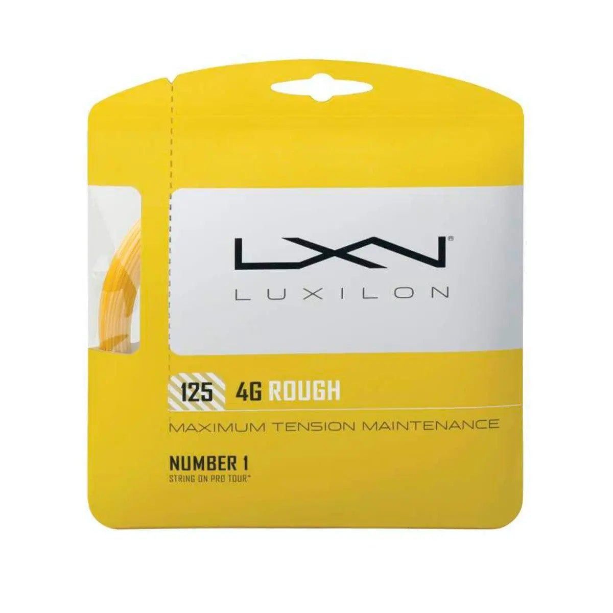 Luxilon 4G Rough 125 Tennis String - Premium Polyester Tennis Racket String for Enhanced Spin & Control | Perfect for Competitive Play & Tournament Matches