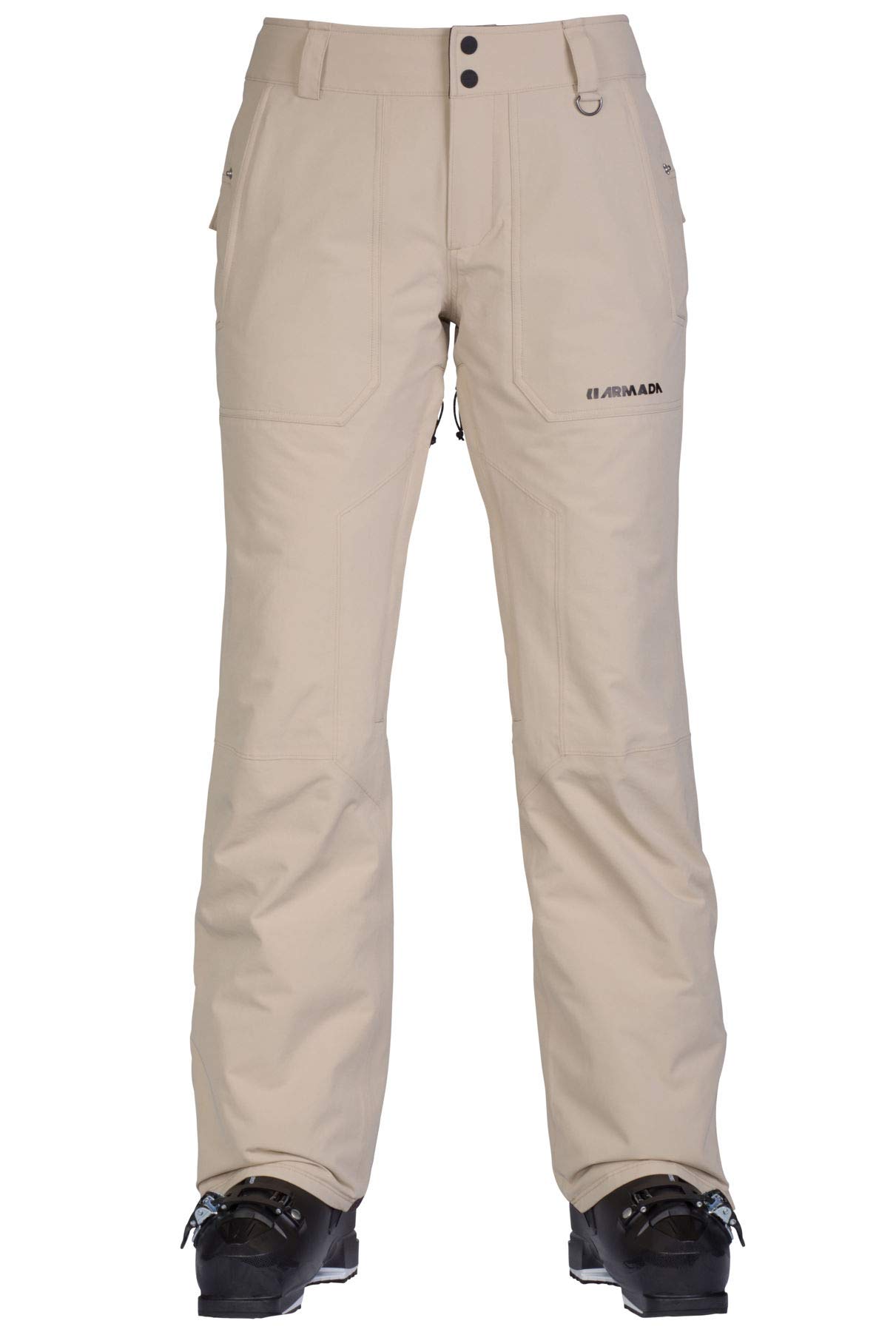 Armada Lenox Insulated Winter Pants for Men & Women - Waterproof Snow Pants, Thermal Fleece Lined, Windproof Hiking Pants (Taupe, Size S) - Perfect for Skiing, Snowboarding & Cold Weather Outdoor Activities