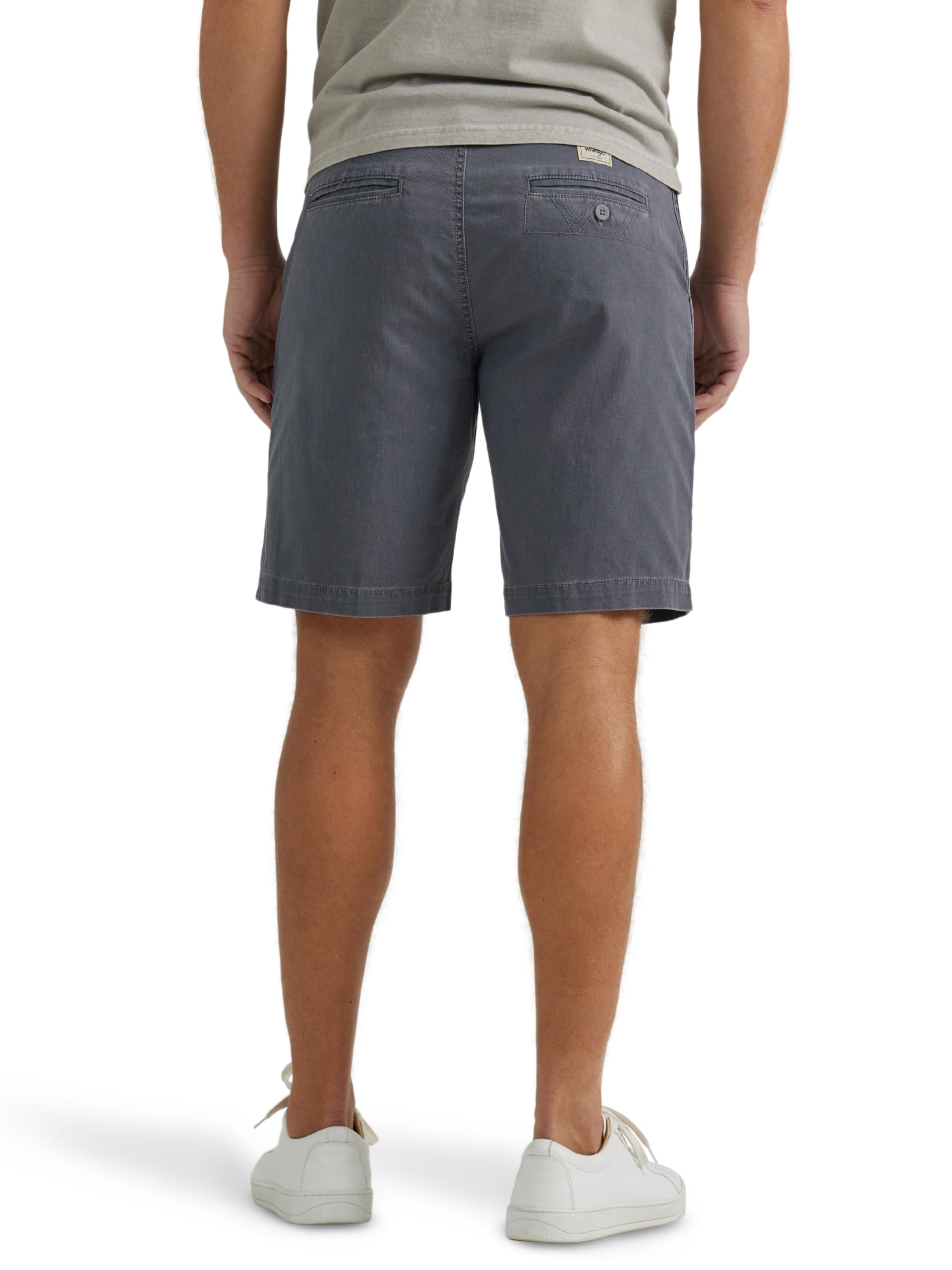 Wrangler Authentics Men's Flat Front Shorts - Comfortable Casual Stretch Denim Shorts for Summer, Outdoor Activities & Everyday Wear