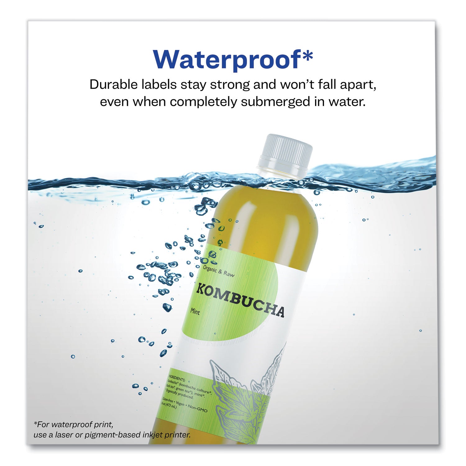 Avery® Durable Water Resistant Wraparound Labels with Sure Feed Technology - 3.25 x 7.75 Inches, 16 Labels per Pack - Perfect for Shipping, Storage & Organization