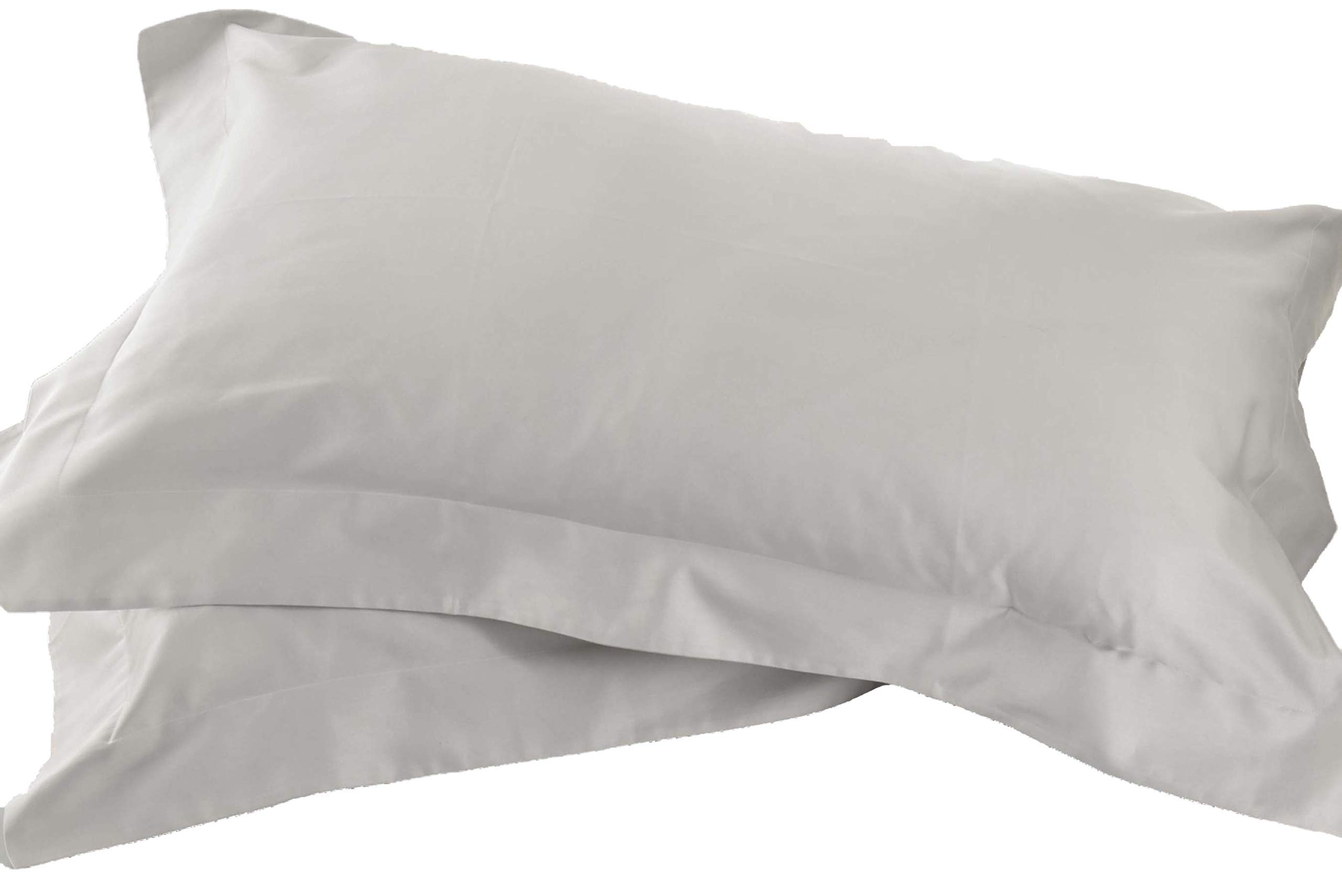 Premium 100% Cotton Sateen Duvet Cover Set - Light Gray Double Size with 2 Pillowcases | Soft Luxury Bedding for Master Bedroom & Guest Room | Wrinkle & Fade Resistant