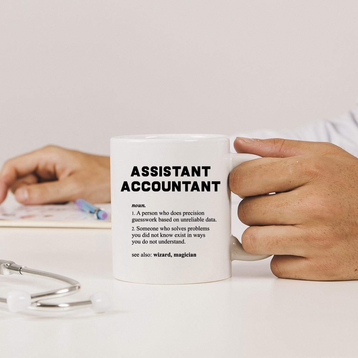 Funny Accounting Mug - Assistant Accountant Dictionary Definition Coffee Cup - Perfect Gift for Accountants & Bookkeepers - Great for Office Humor, Tax Season & CPA Appreciation