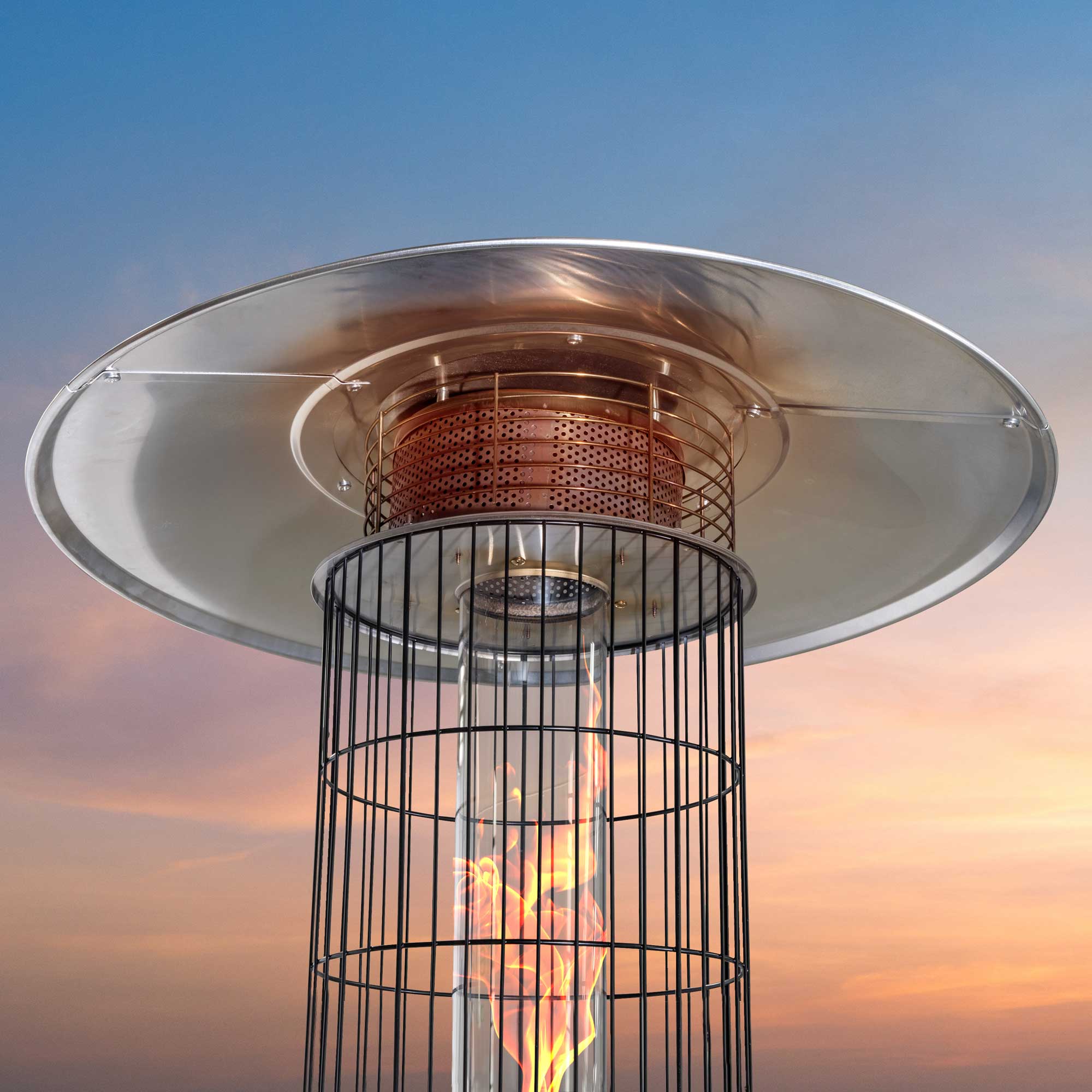 13kW Black Freestanding Gas Patio Heater - Outdoor Heating for Backyard, Deck, Restaurant & Commercial Use | DG124 Model