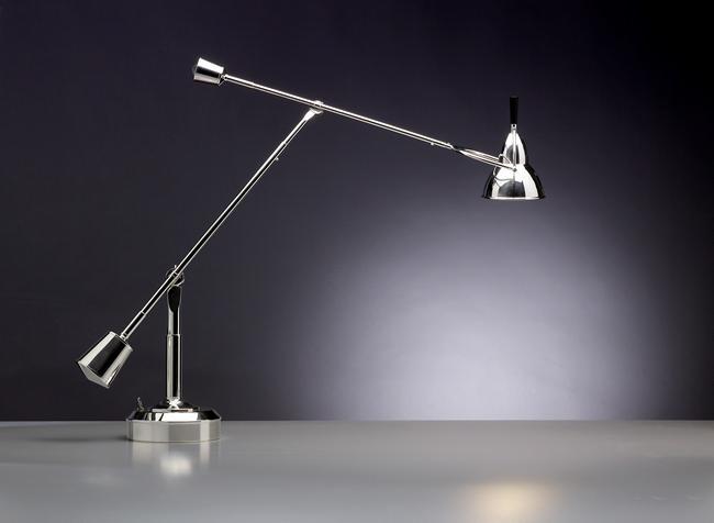 TECNOLUMEN EB 27 Table Lamp - Bauhaus Style Desk Light with Chrome Finish | Perfect for Modern Living Room, Office, or Bedroom Lighting
