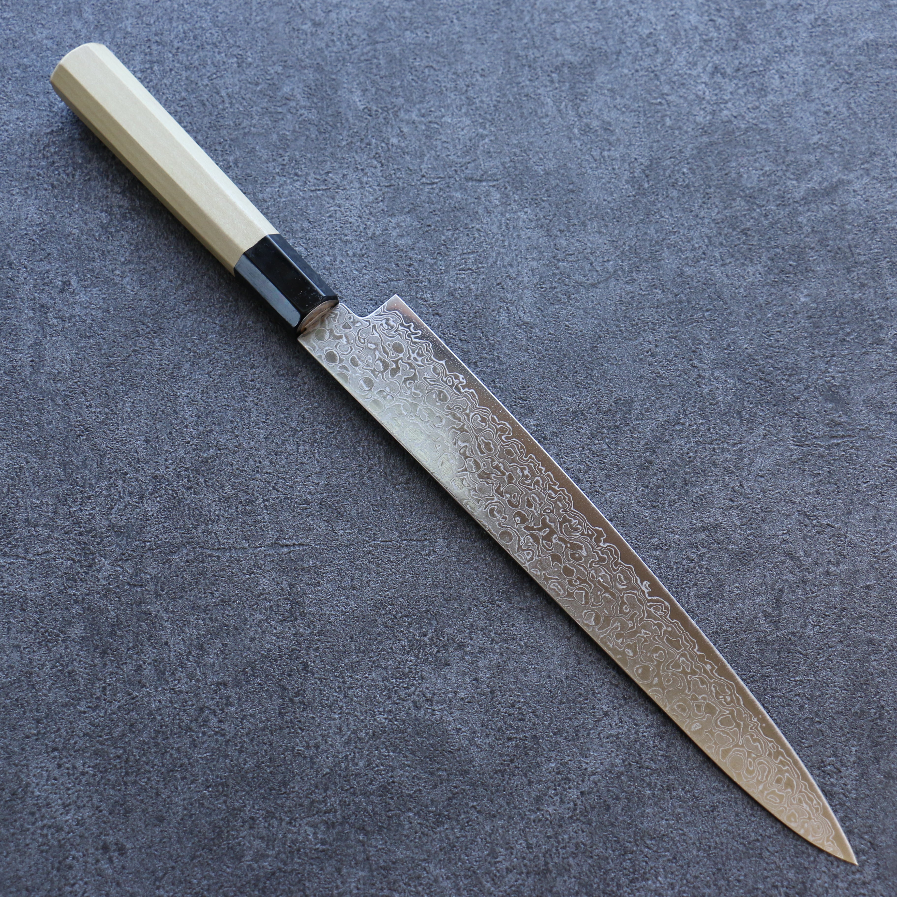 Premium Misuzu AUS10 Damascus Sujihiki Knife 240mm - Handcrafted Japanese Slicing Knife with Magnolia Wood Handle - Perfect for Sushi, Sashimi & Meat Cutting