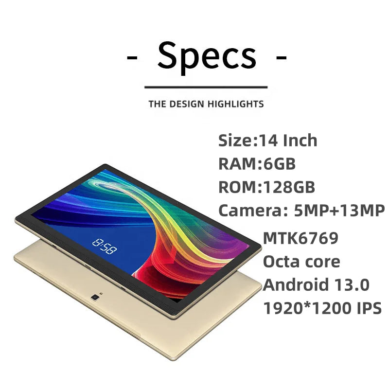 Q14 Tablet Computer - 10.1 Inch Android Tablet with 32GB Storage, Dual Camera, WiFi, Bluetooth - Perfect for Work, Study, and Entertainment at Home or On the Go