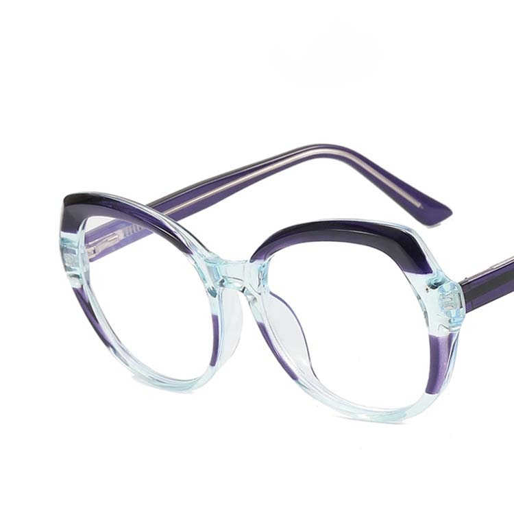 CCspace Women's Full Rim Irregular Square TR90 Titanium Eyeglasses Frame 54716 - Lightweight & Durable Glasses for Work, Reading & Fashion