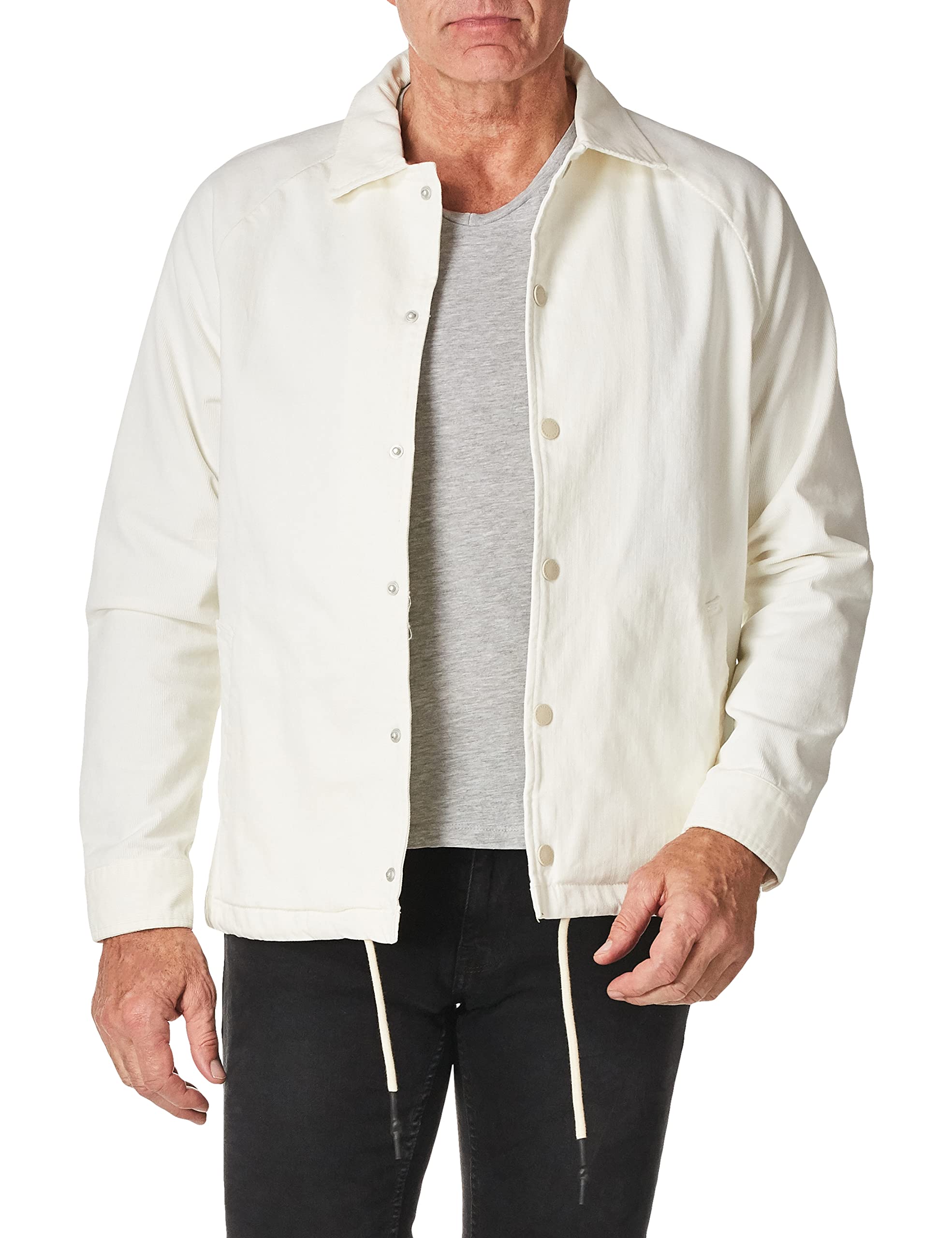 AG Adriano Goldschmied Men's The Deck Coach Denim Jacket - Stylish Distressed Denim Jacket for Men, Vintage Washed Blue Jean Jacket, Casual Outerwear for Everyday Wear, Date Night & Weekend Outfits
