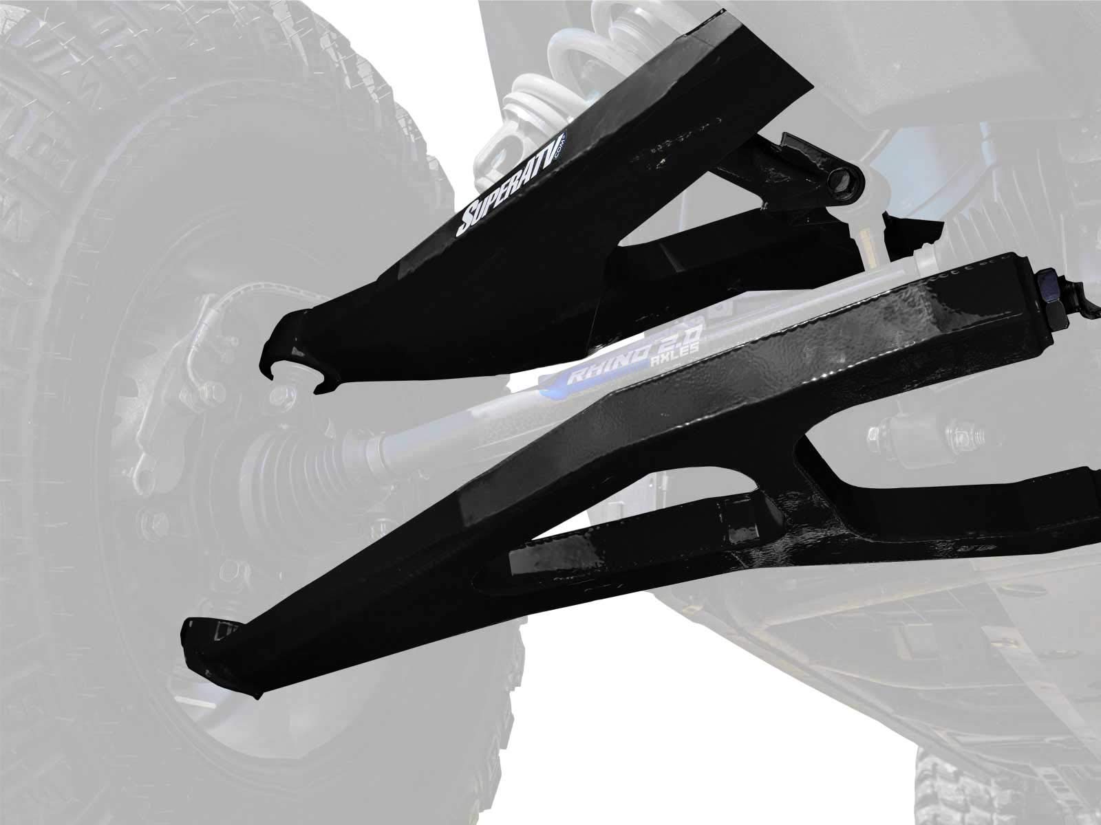 SuperATV High Clearance Boxed A-Arms for Polaris RZR XP Turbo & XP 4 Turbo (2016-2023) - Heavy-Duty Off-Road Suspension Upgrade - Perfect for Trail Riding, Mudding & Rock Crawling