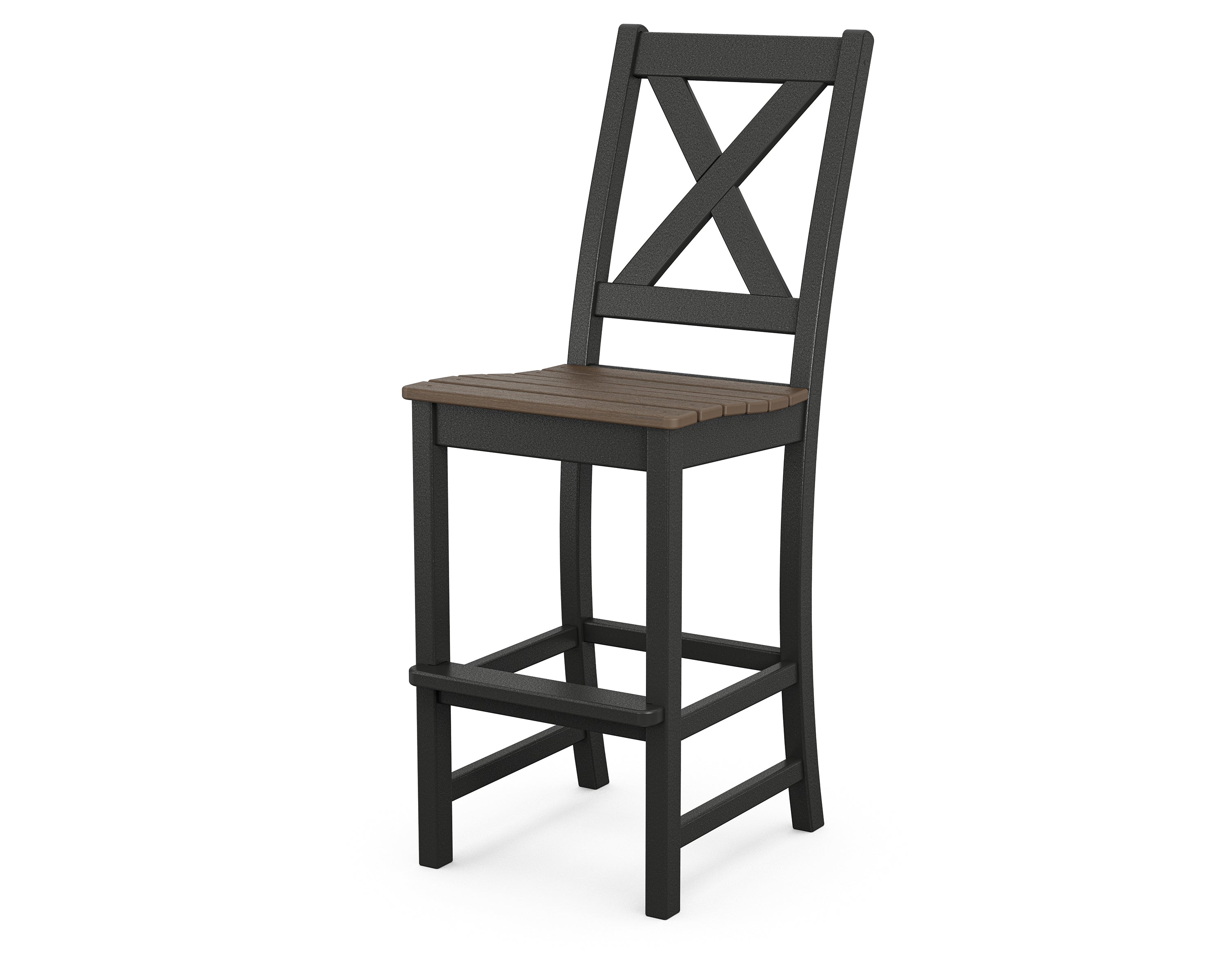 POLYWOOD Braxton Bar Side Chair - Weather-Resistant Outdoor Dining Chair for Patio, Deck, or Poolside - Perfect for Entertaining and Relaxing