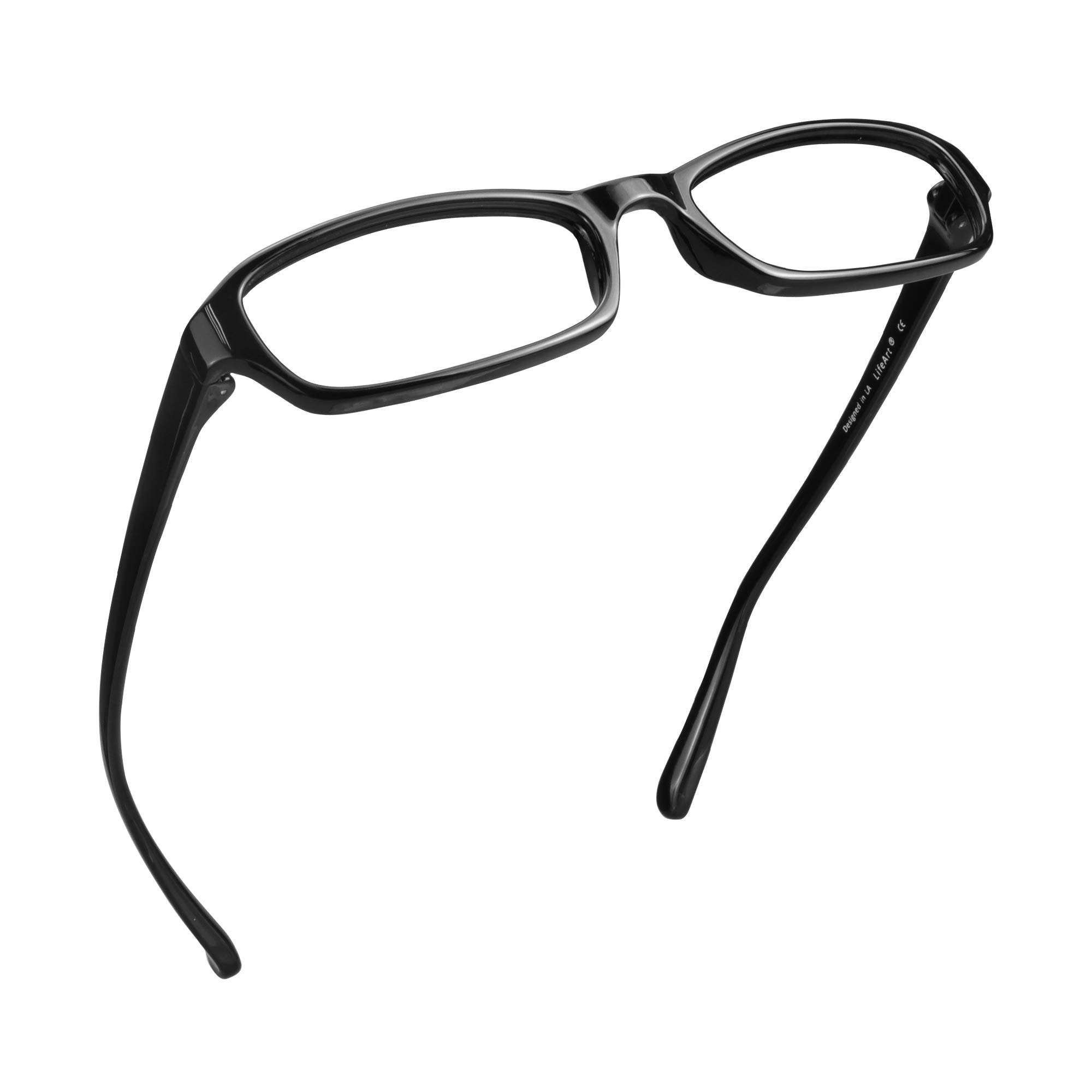 LifeArt Blue Light Blocking Glasses - Anti Eyestrain Computer & Gaming Glasses for Women & Men - Anti Glare Reading Glasses with +1.50 Magnification (Black) - Perfect for Office Work, Online Classes & Nighttime Screen Use
