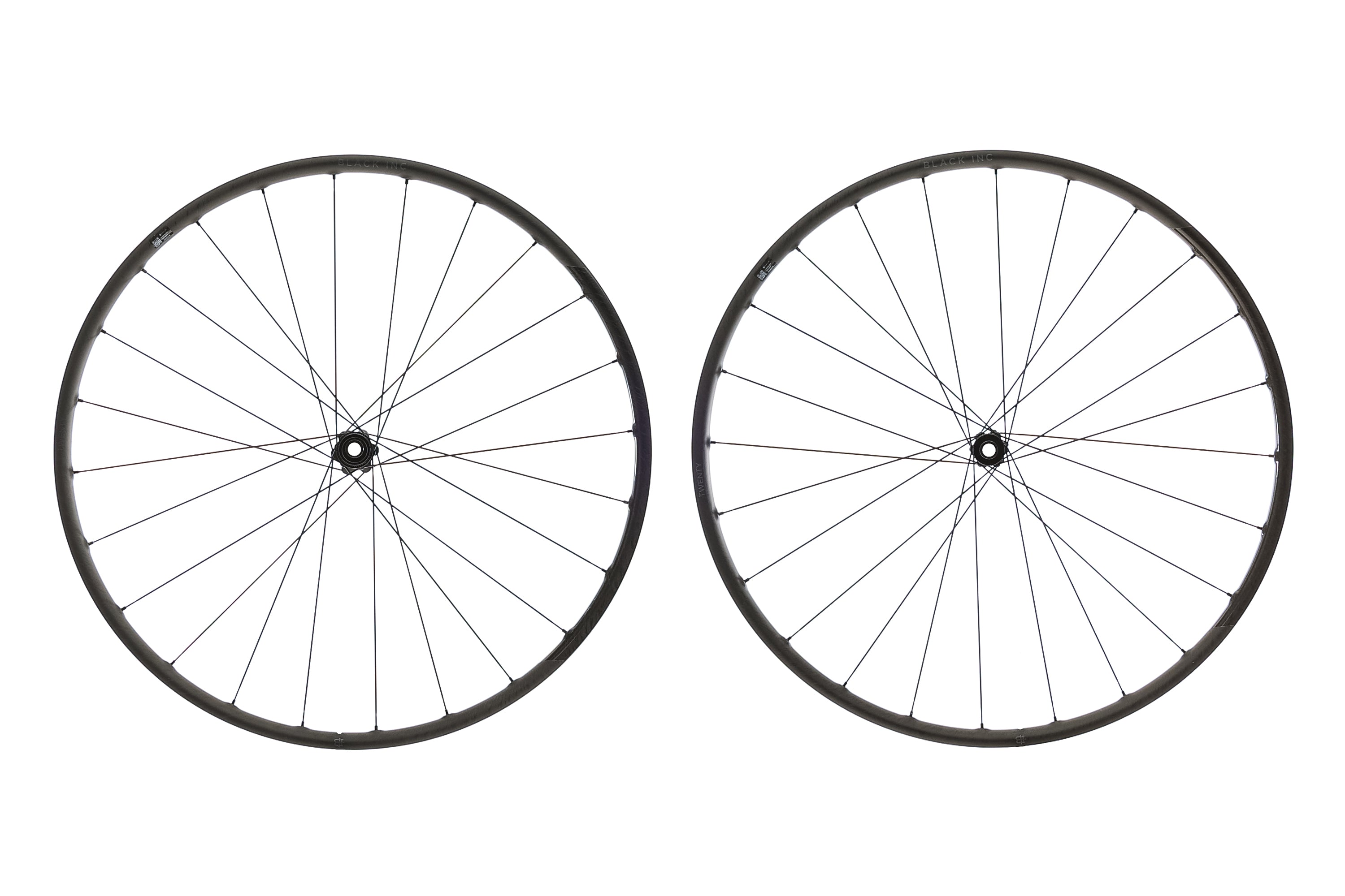 Black Inc TWENTY Carbon Tubeless 700c Wheelset - Lightweight Road Bike Wheels for Racing & Performance Cycling | Perfect for Competitive Road Racers & Endurance Riders