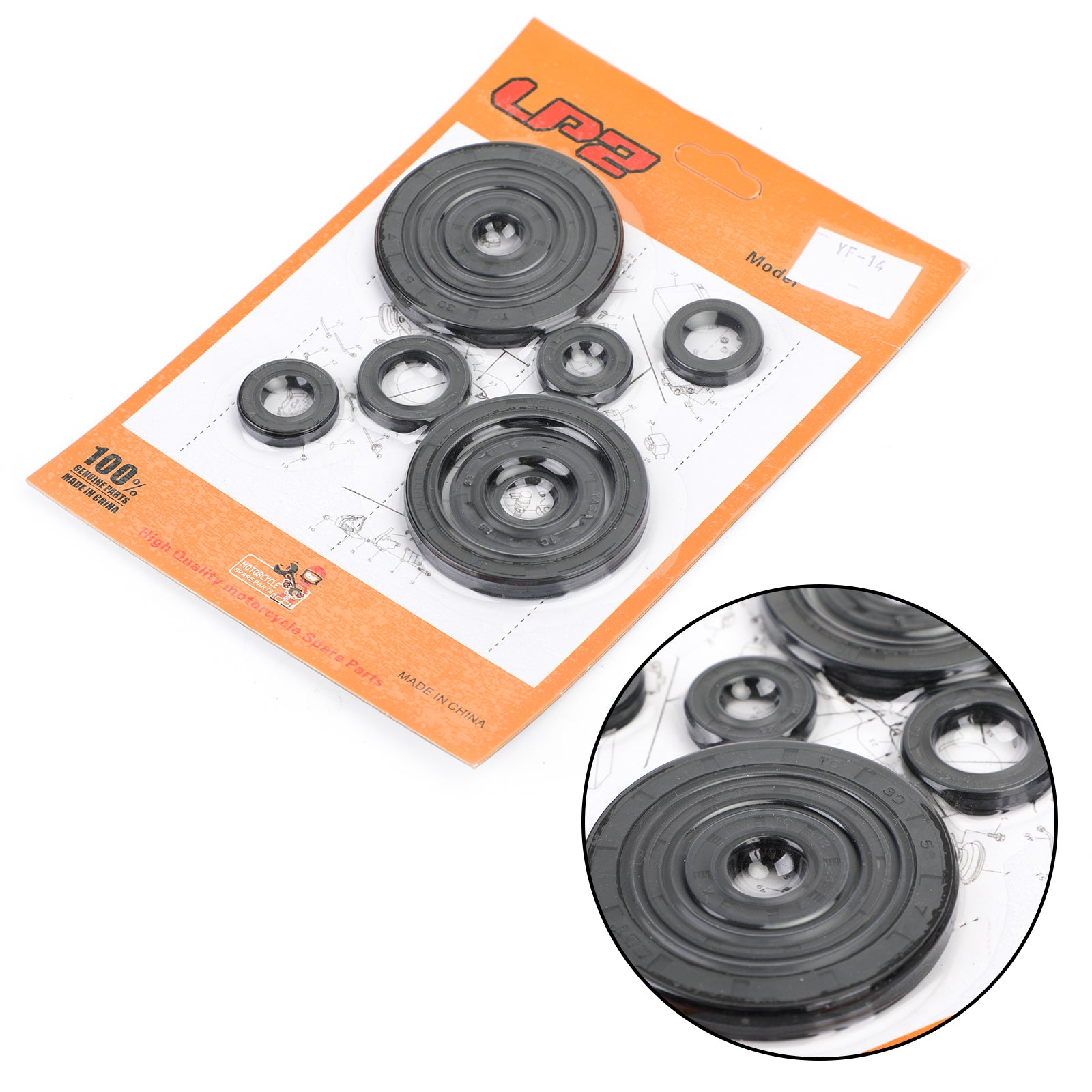 10-Piece Engine Oil Seal Kit Set Compatible with Honda CRF250R (2004-2009) & CRF250X (2004-2017) - Replacement Seals for Motorcycle Engine Maintenance & Repair