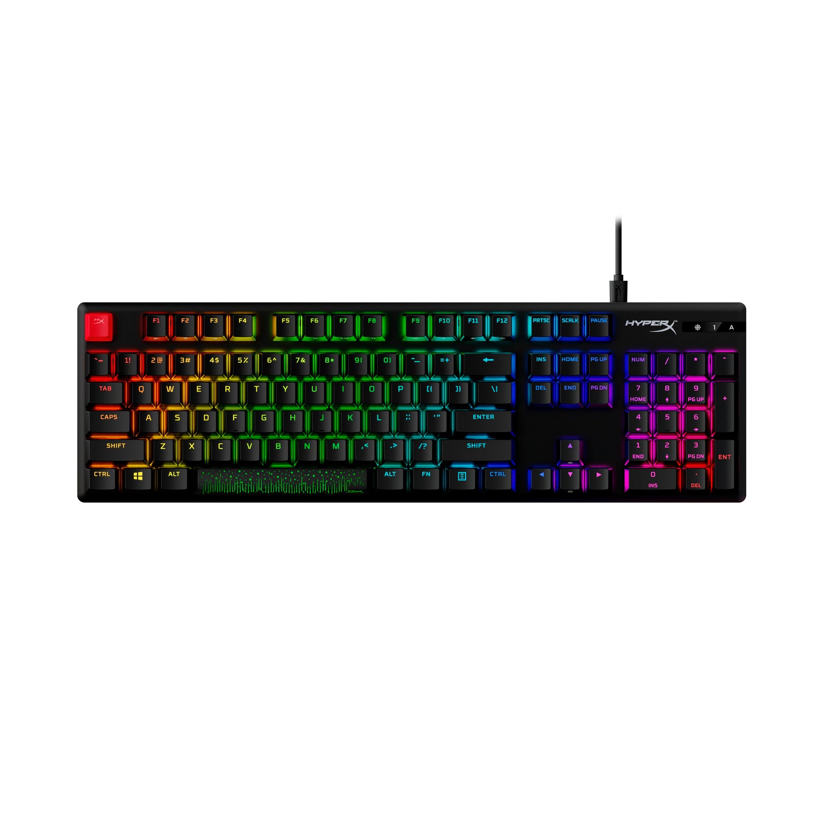 HyperX Alloy Origins Mechanical Gaming Keyboard with PBT Keycaps & HX Red Switches - Perfect for PC Gaming, Esports, and Professional Typing