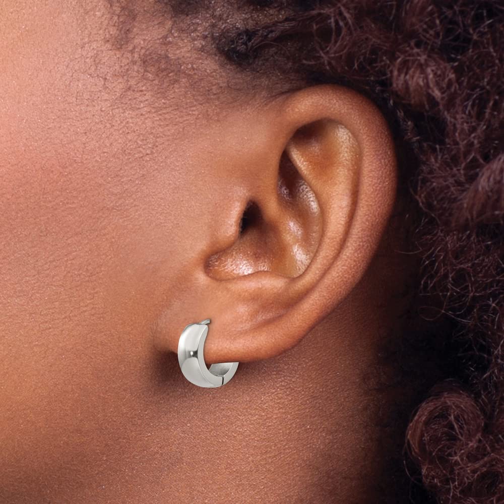 Stainless Steel 5mm Hinged Hoop Huggie Earrings - 13mm Small Sleeper Hoops for Women, Hypoallergenic & Tarnish-Free, Perfect for Everyday Wear & Gifts