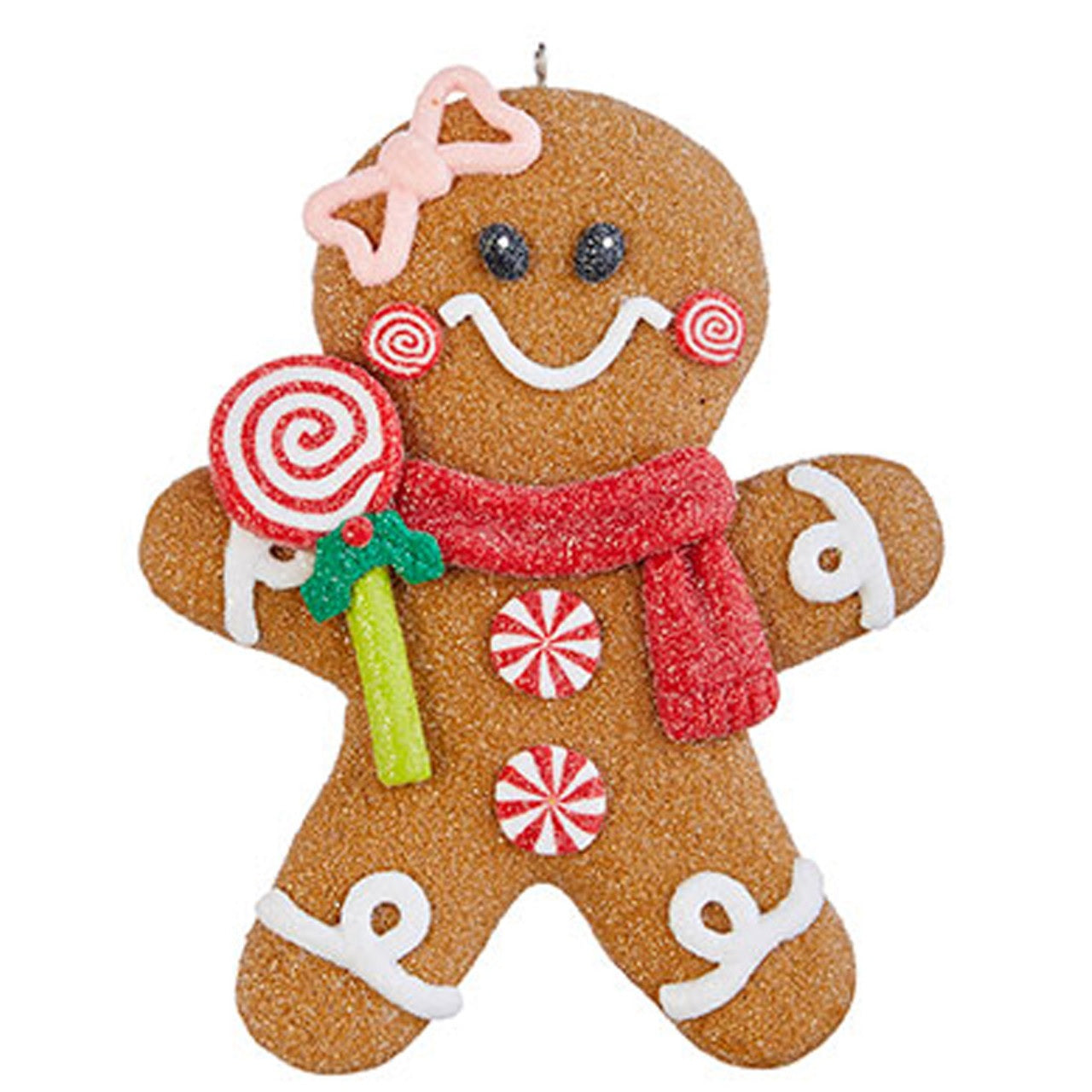 5 Hand-Painted Gingerbread Christmas Ornaments - Festive Holiday Tree Decorations for Xmas Parties & Home Decor